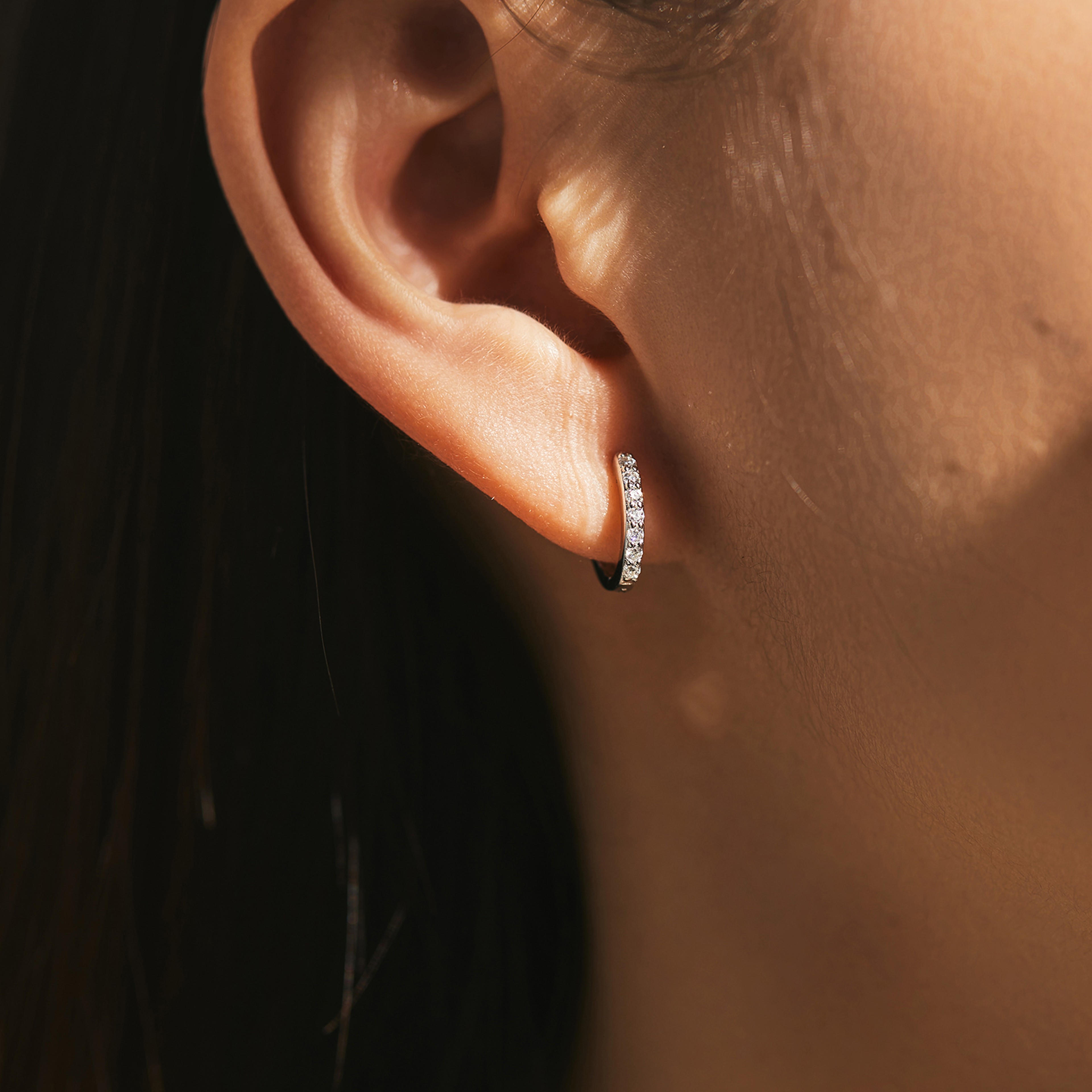 Color Moissanite Hoop Earrings In Sterling Silver For Timeless Everyday Elegance 1