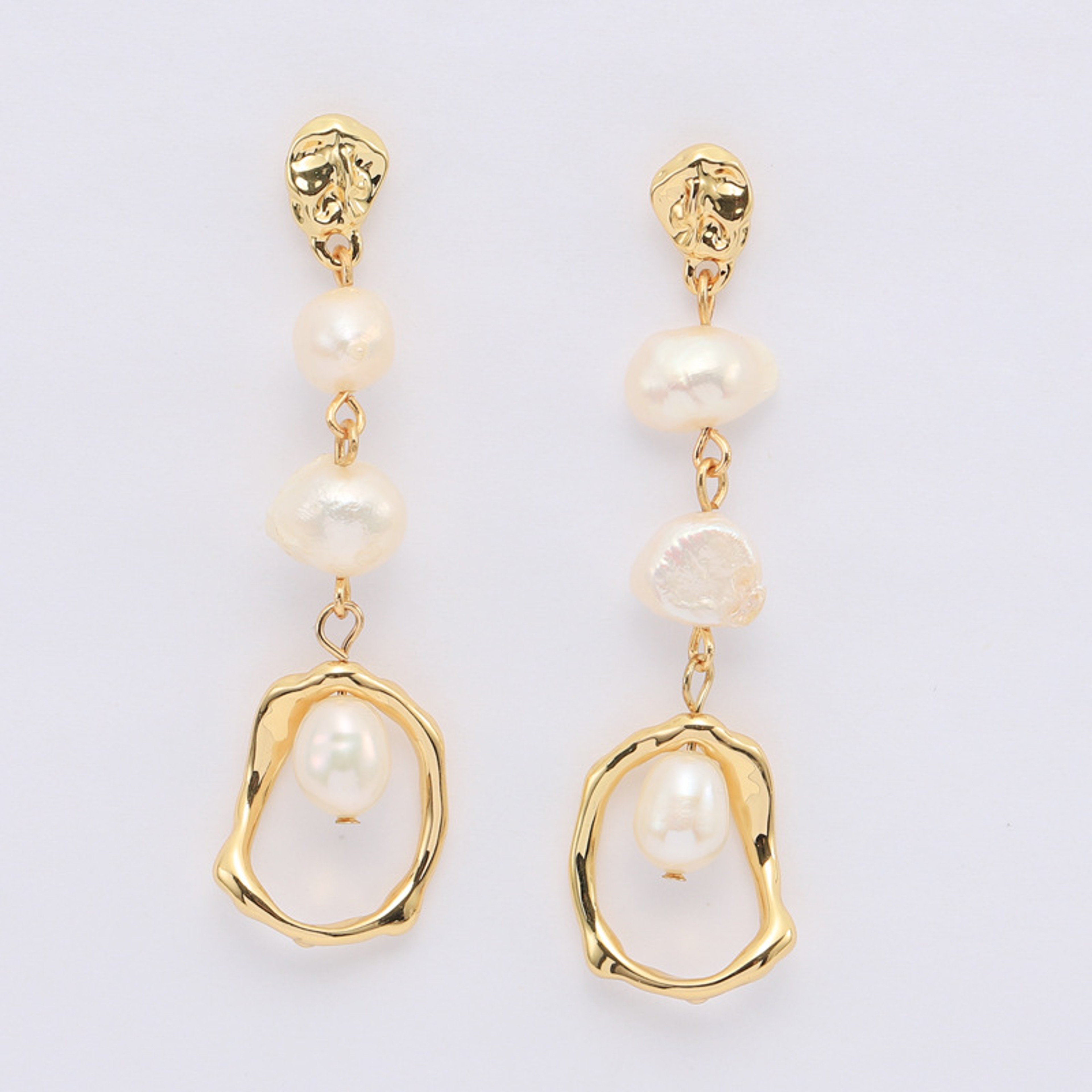 Fish Tassel Earrings Gold Plated Dangle Earrings for Women – view 3