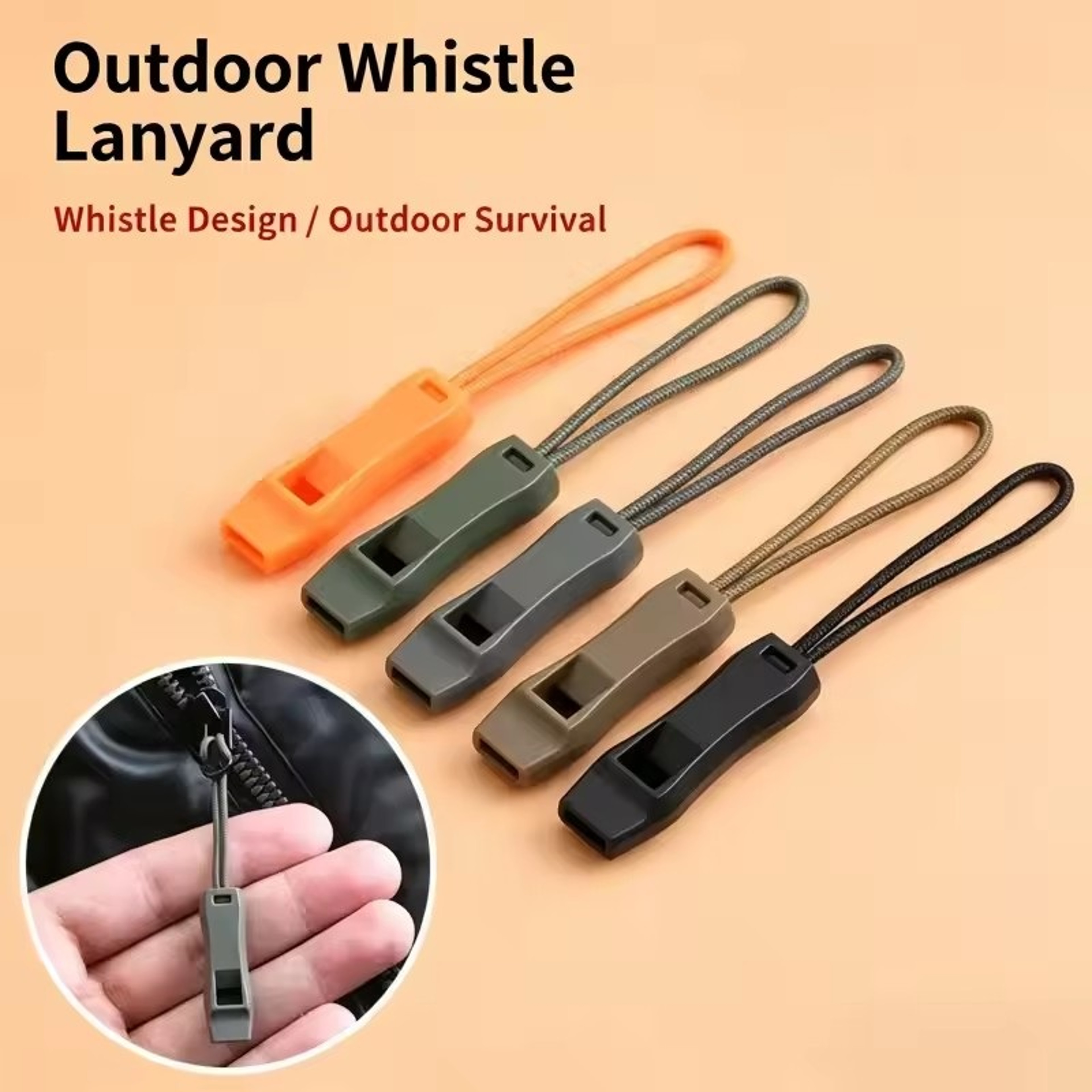Emergency Whistle with Lanyards for Camping Safety Hiking and Outdoor Survival – view 1