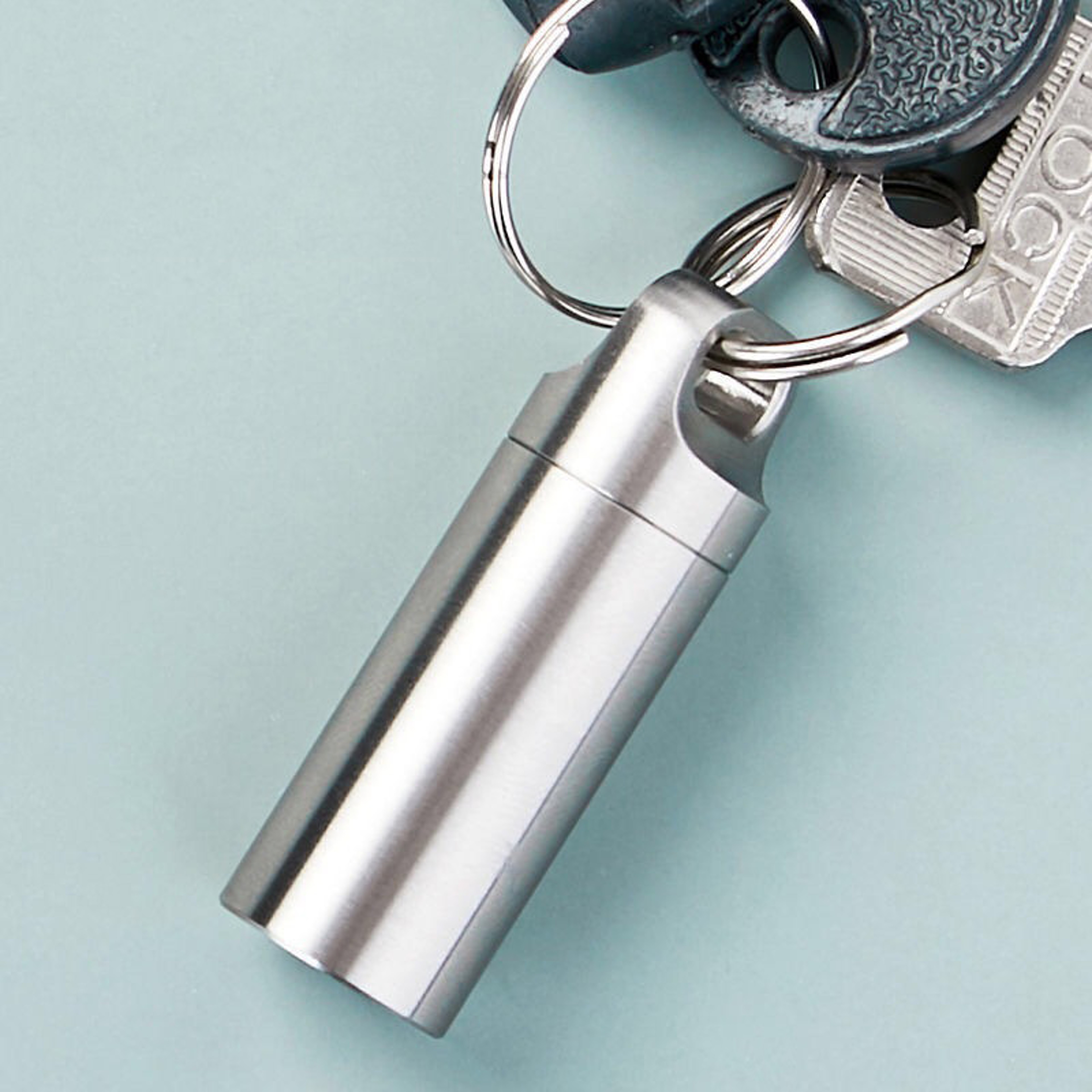 Portable Waterproof Pill Container Stainless Steel EDC Survival Capsule For Travel Camping  Emergen 4