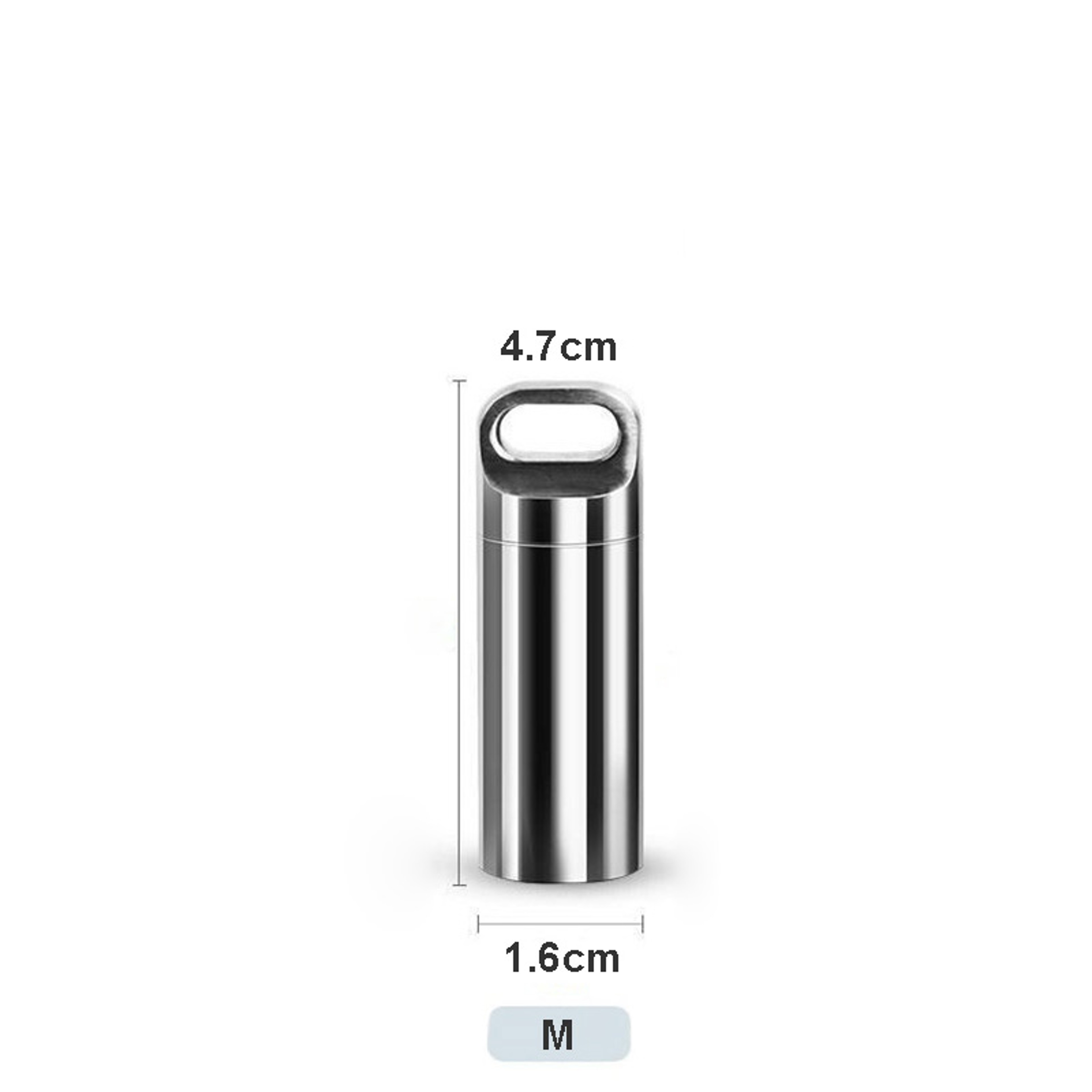 Portable Waterproof Pill Container Stainless Steel EDC Survival Capsule For Travel Camping  Emergen 6