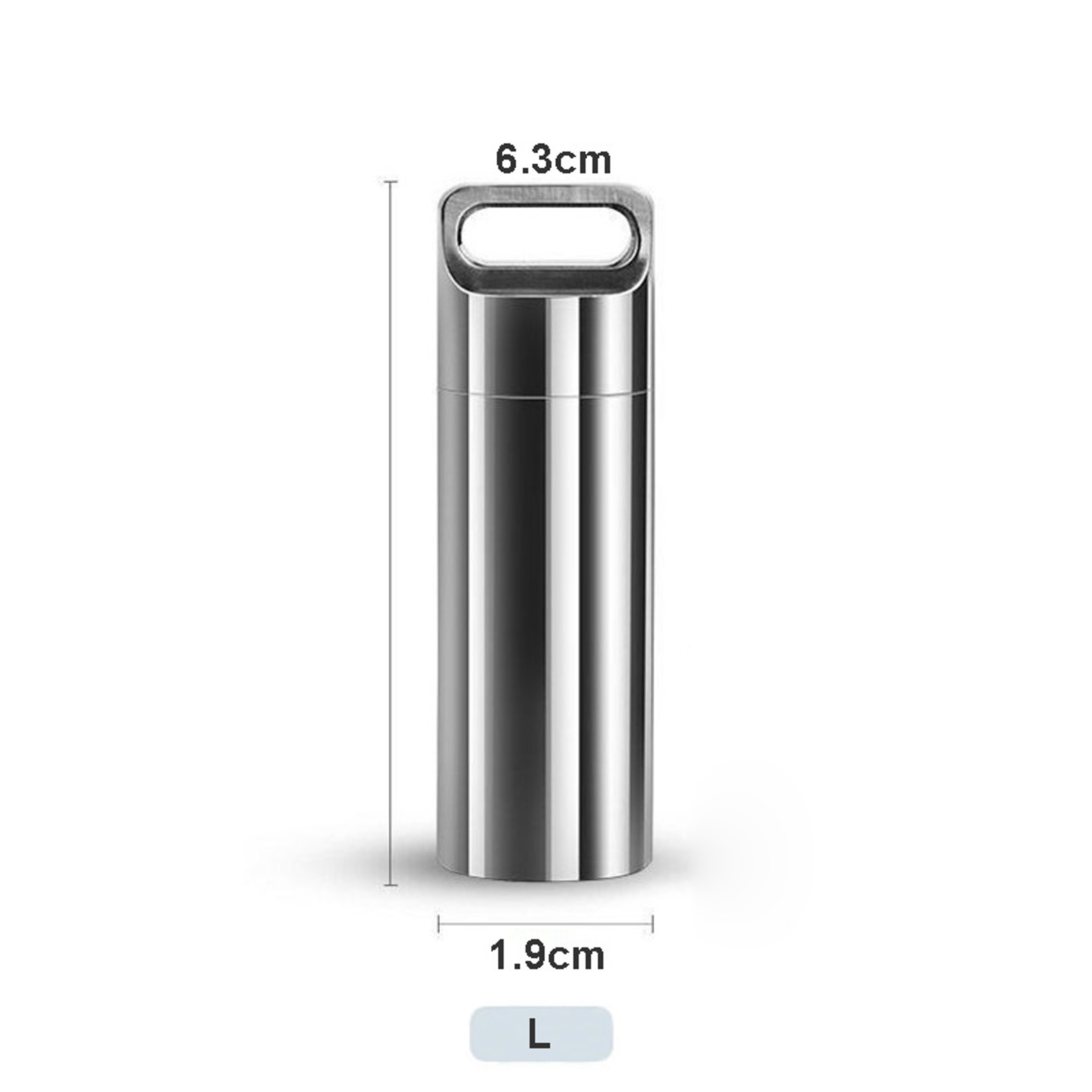 Portable Waterproof Pill Container Stainless Steel EDC Survival Capsule For Travel Camping  Emergen 7