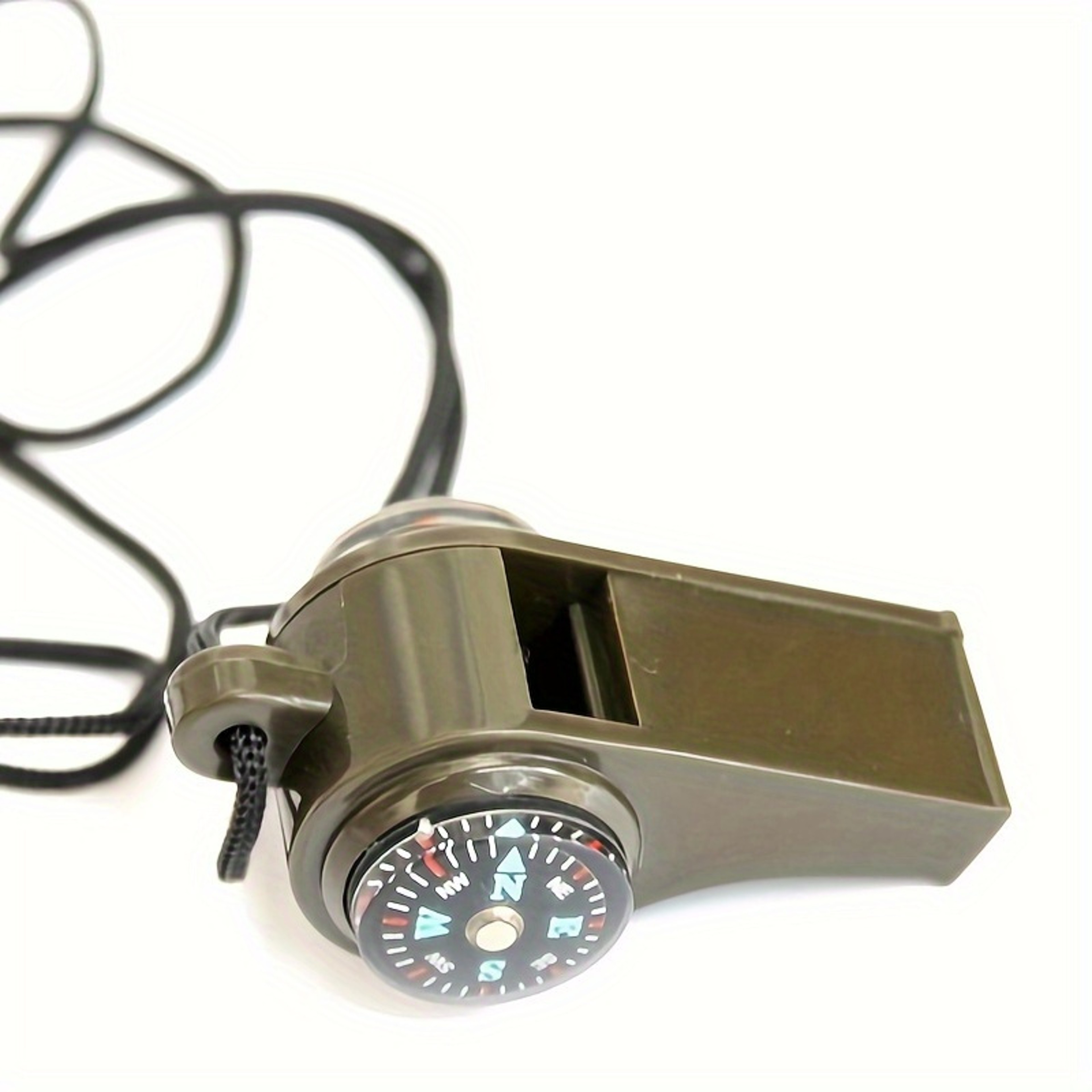 Survival Whistle with Camping Compass, Thermometer & Lanyard for Outdoor Adventures – view 2