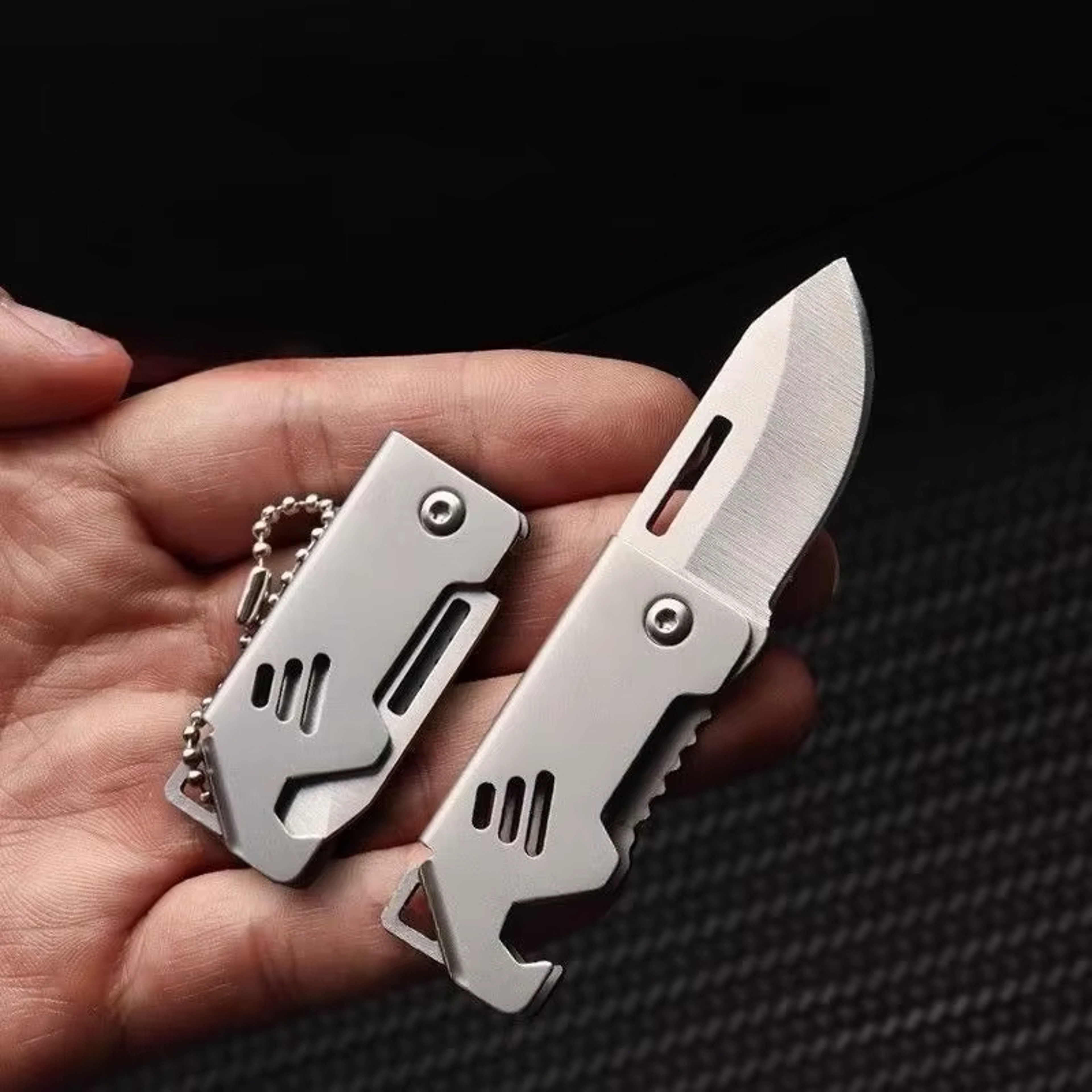 Mini Folding EDC Pocket Knife With D2 Stainless Steel Blade And Keychain For Camping  Everyday Carr 0