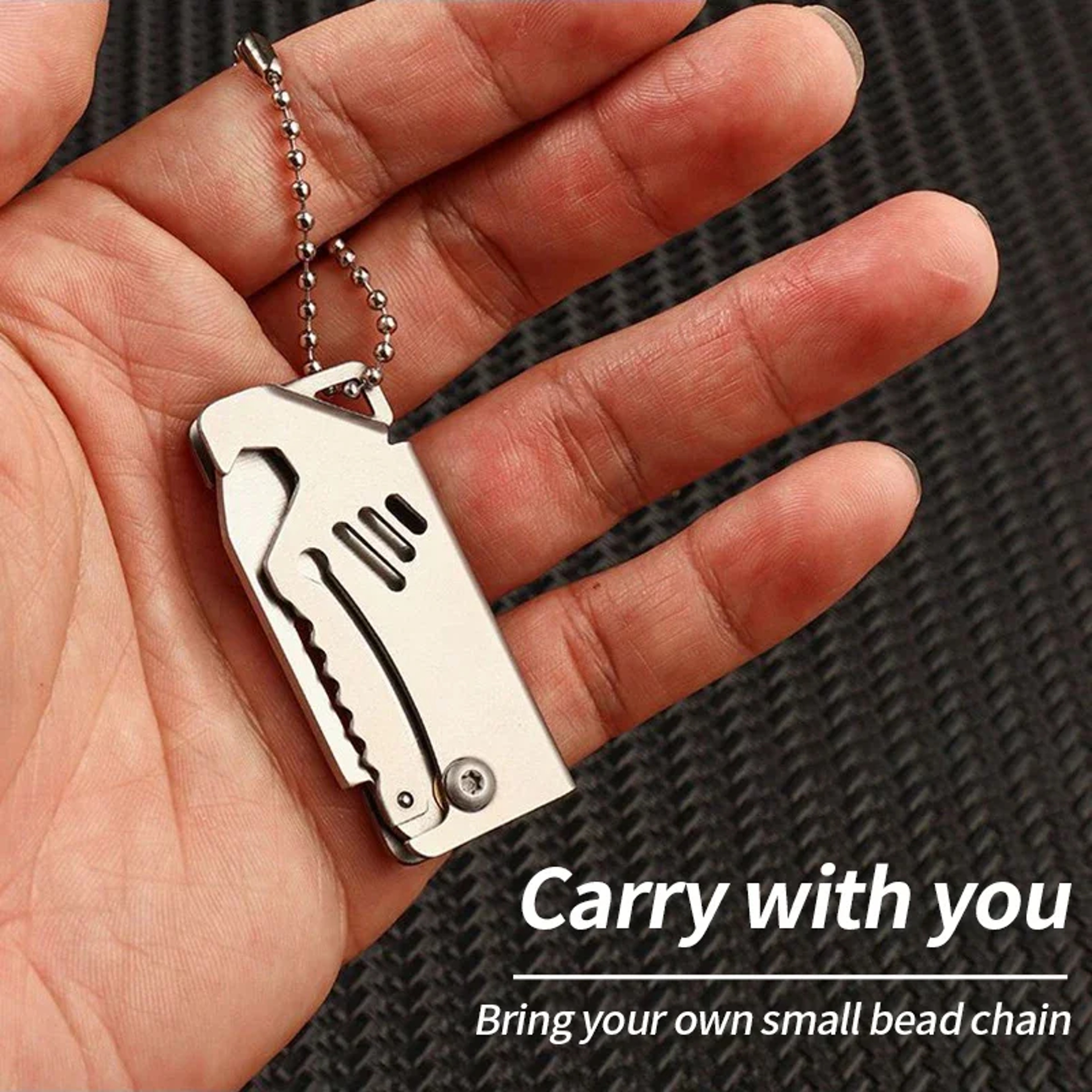 Mini Folding EDC Pocket Knife With D2 Stainless Steel Blade And Keychain For Camping  Everyday Carr 2