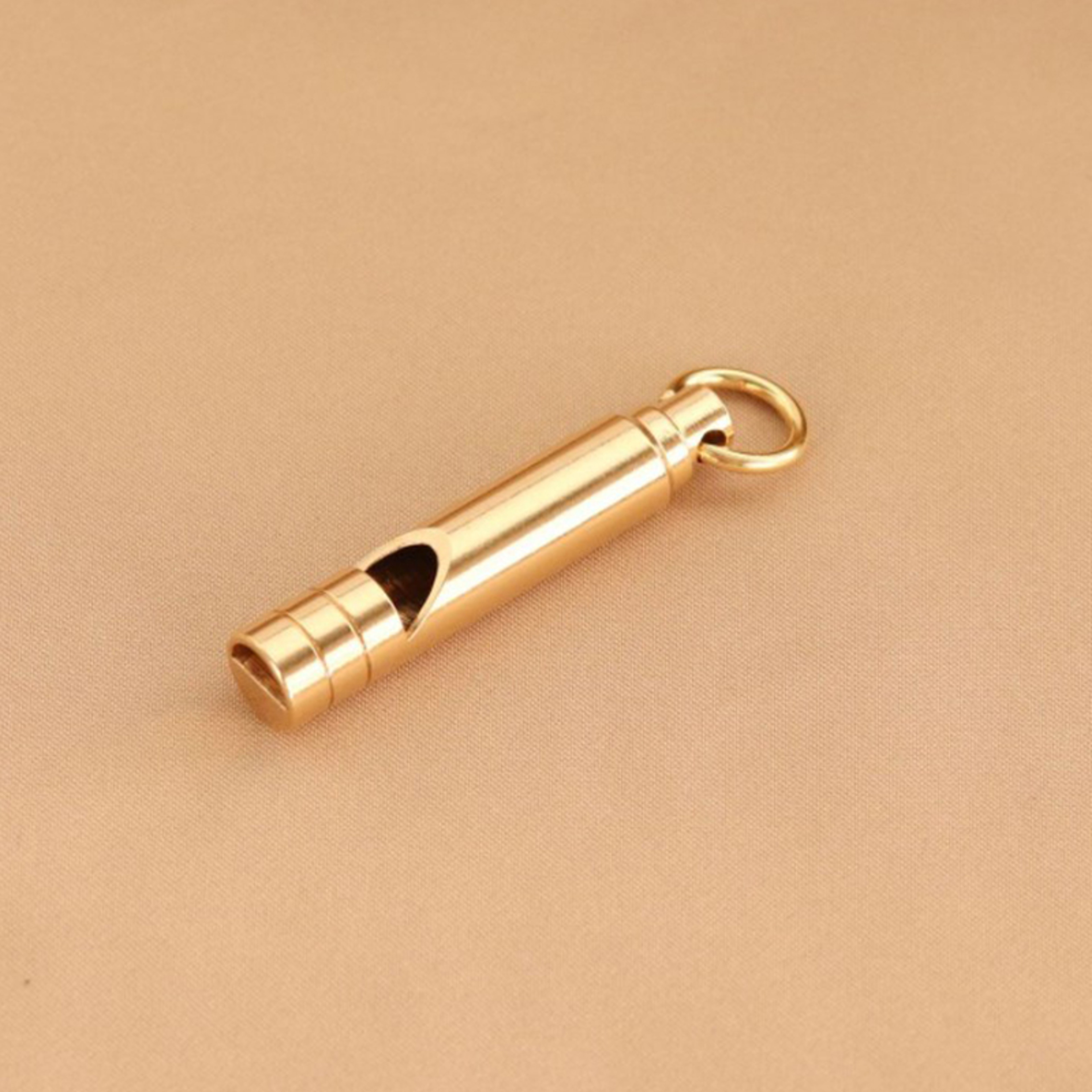 Portable Brass Survival Whistle EDC Keychain Emergency Whistle For Camping Hiking  Outdoor Safety 1
