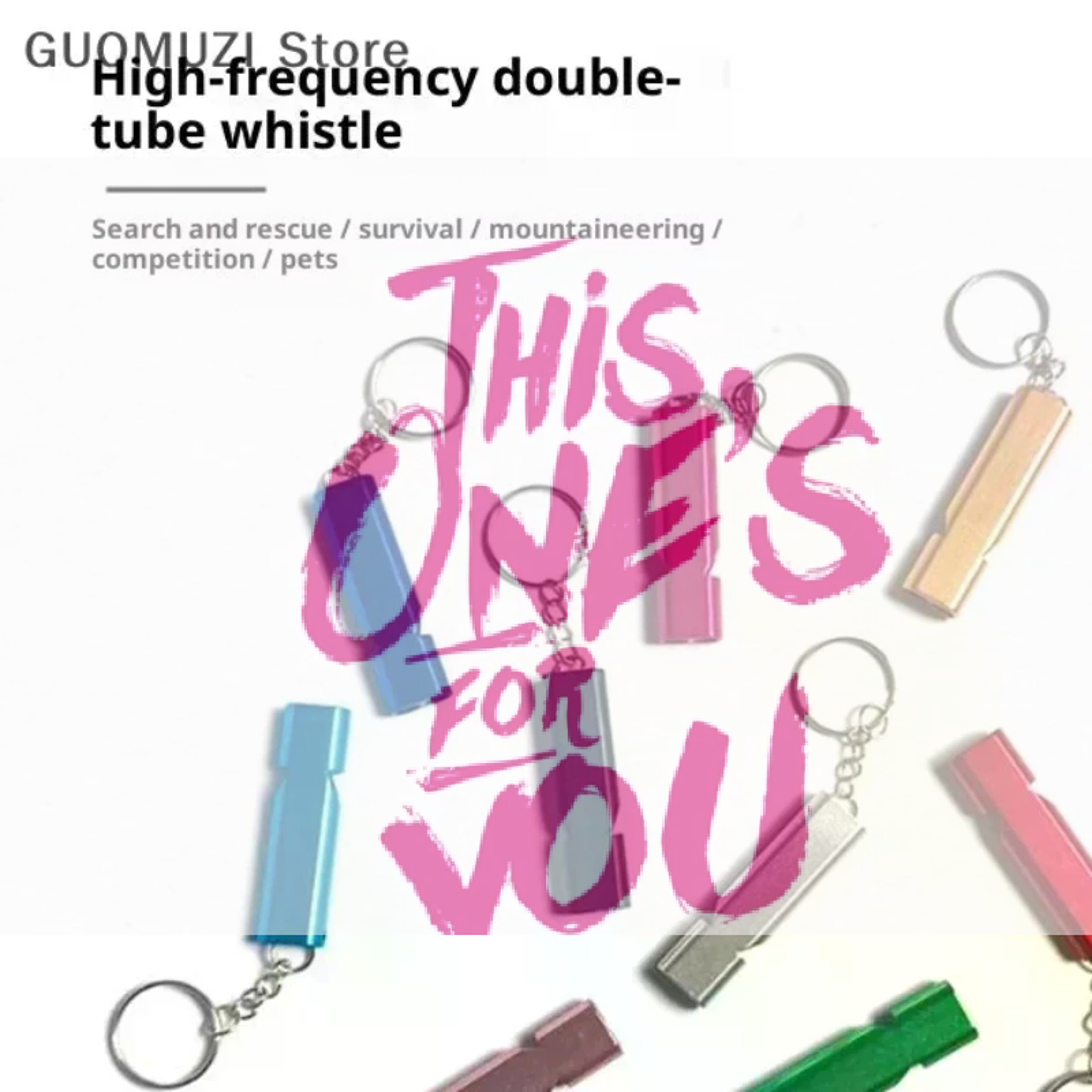 Dual Frequency Survival Whistle Metal Emergency Whistle For Camping Hiking And Outdoor Safety 5