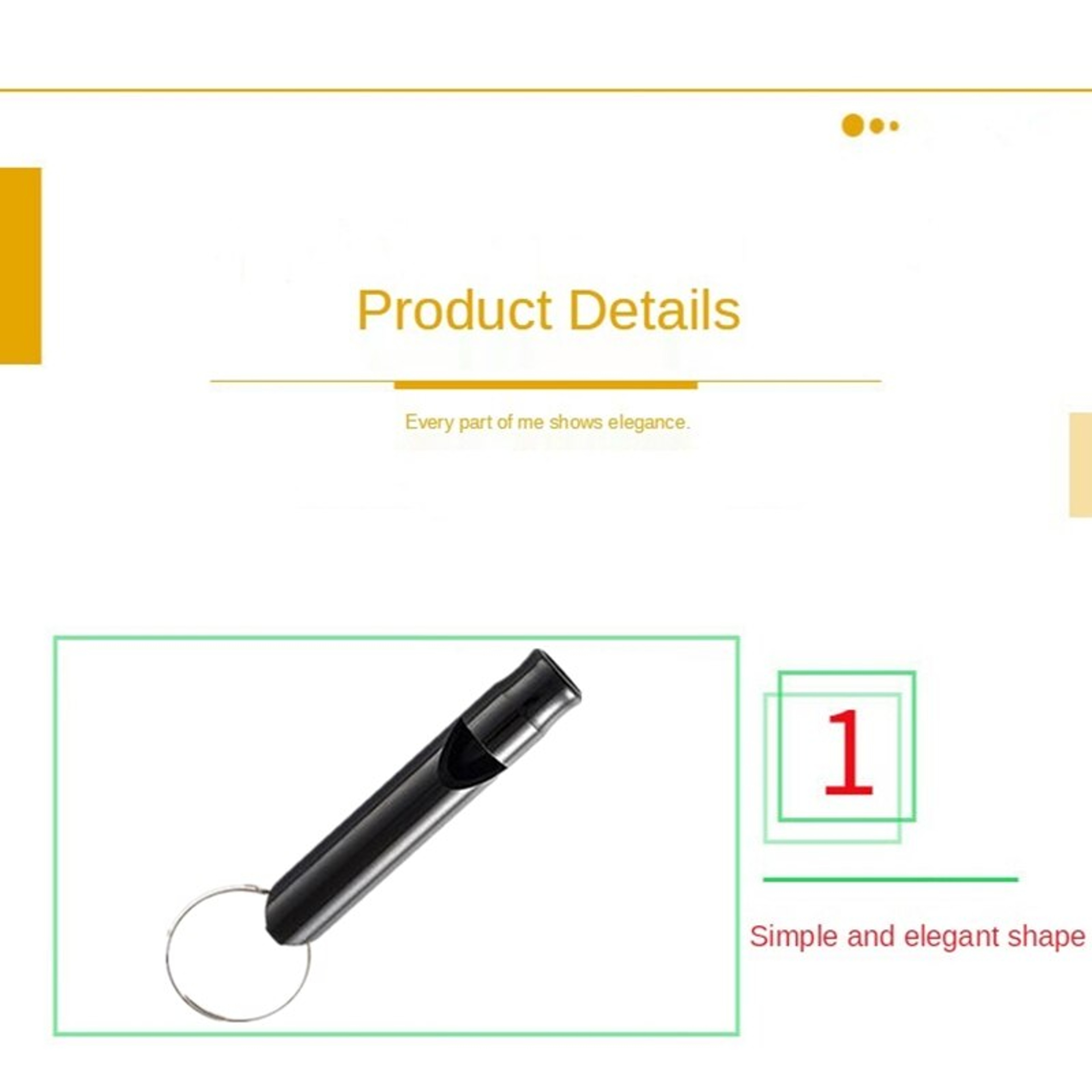 Compact Survival Whistle Aluminum Keychain Whistle for Camping Hiking & Emergency Safety – view 4