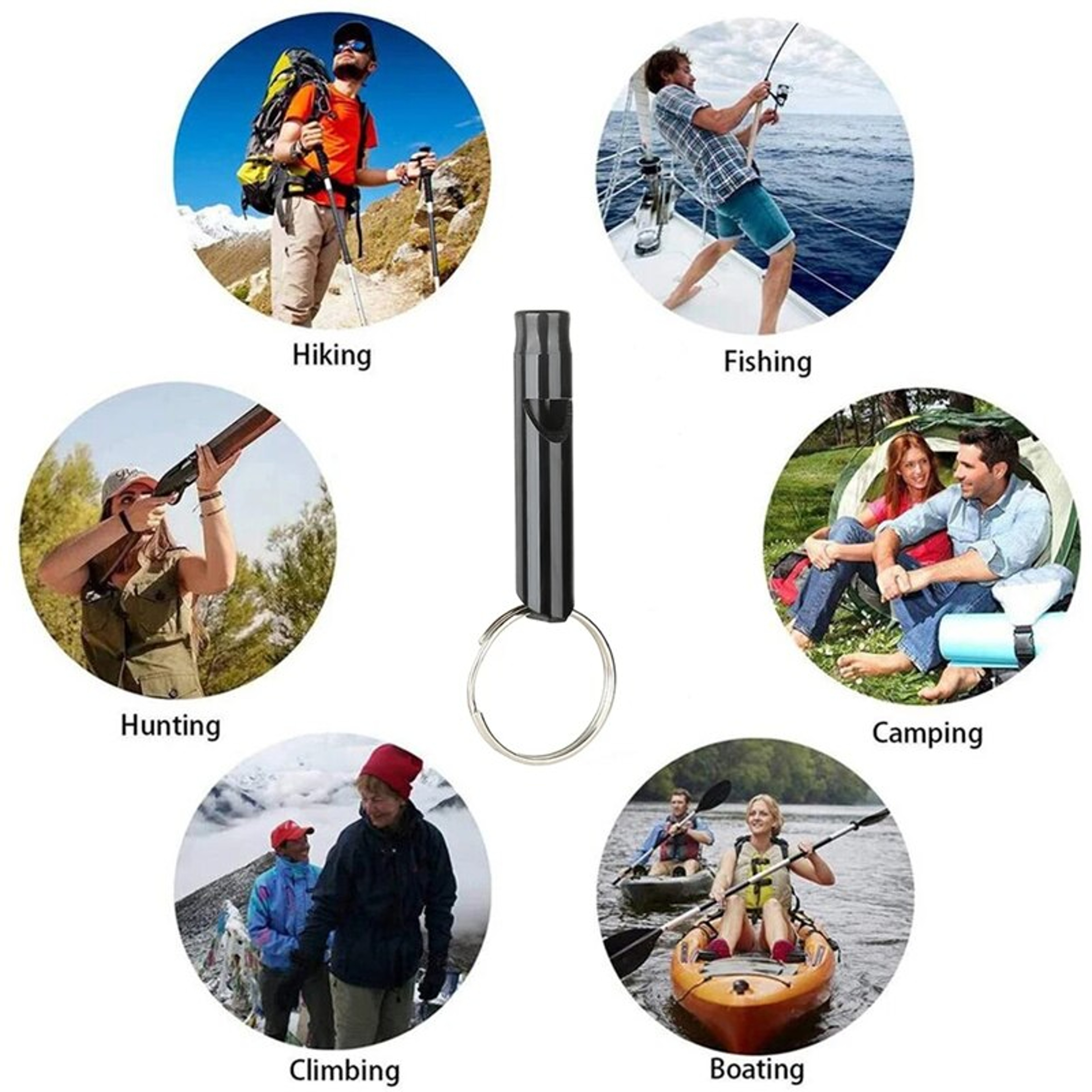 Compact Survival Whistle Aluminum Keychain Whistle for Camping Hiking & Emergency Safety – view 6