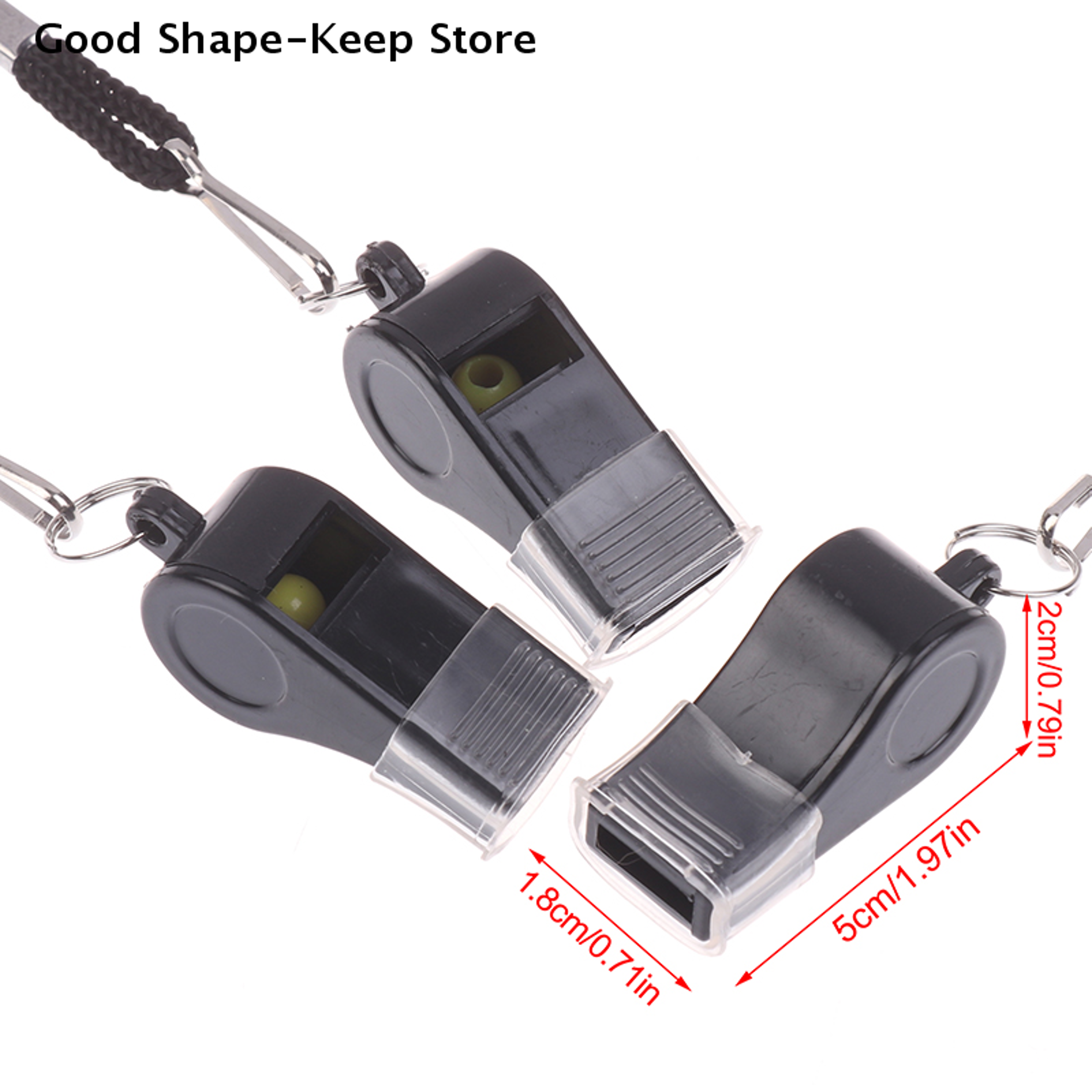 Referee Whistle With Lanyard Loud Sports Whistle For Coaches Hiking  Games 235 Pack 5