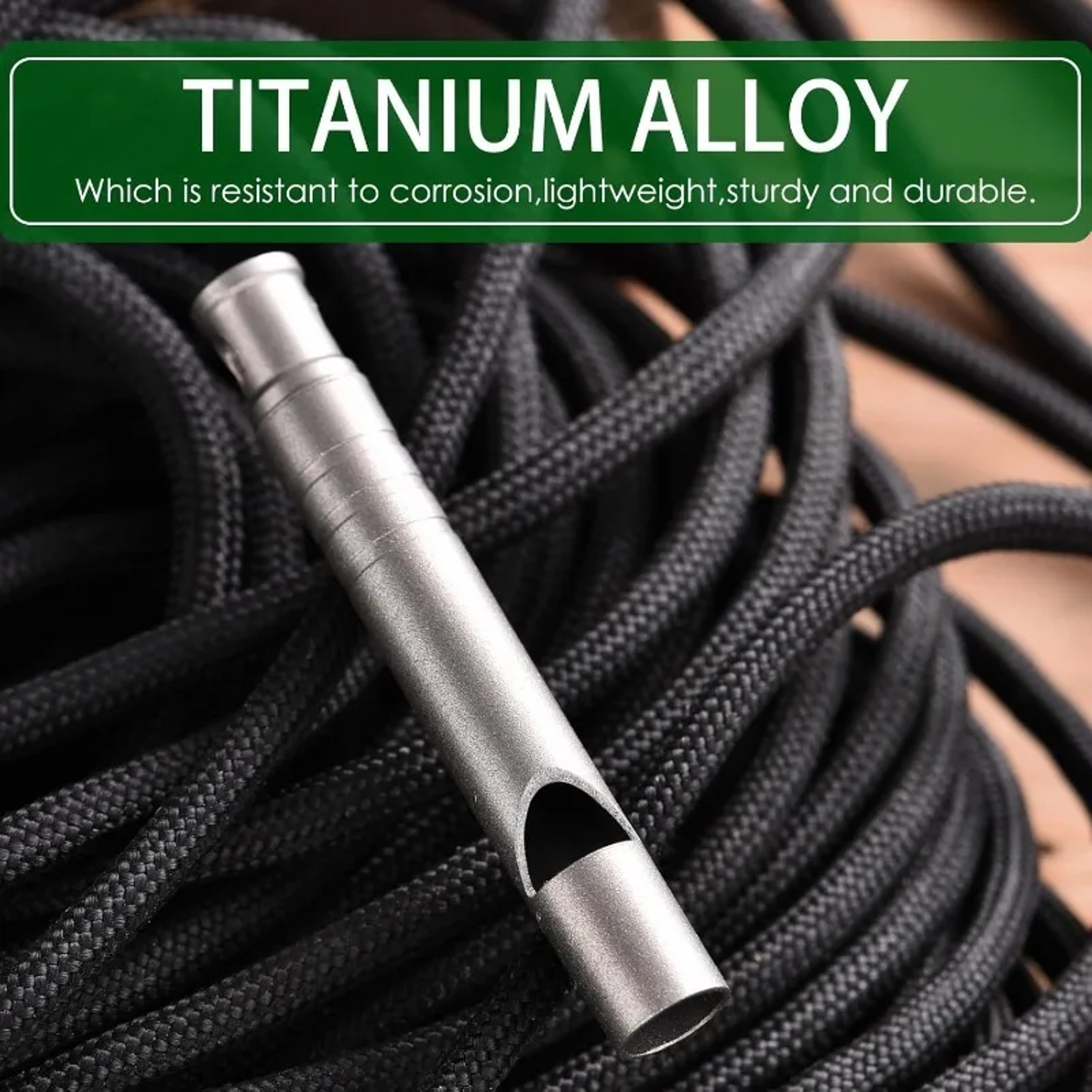 Titanium Survival Whistle Emergency Safety Signal For Hiking Camping EDC 3