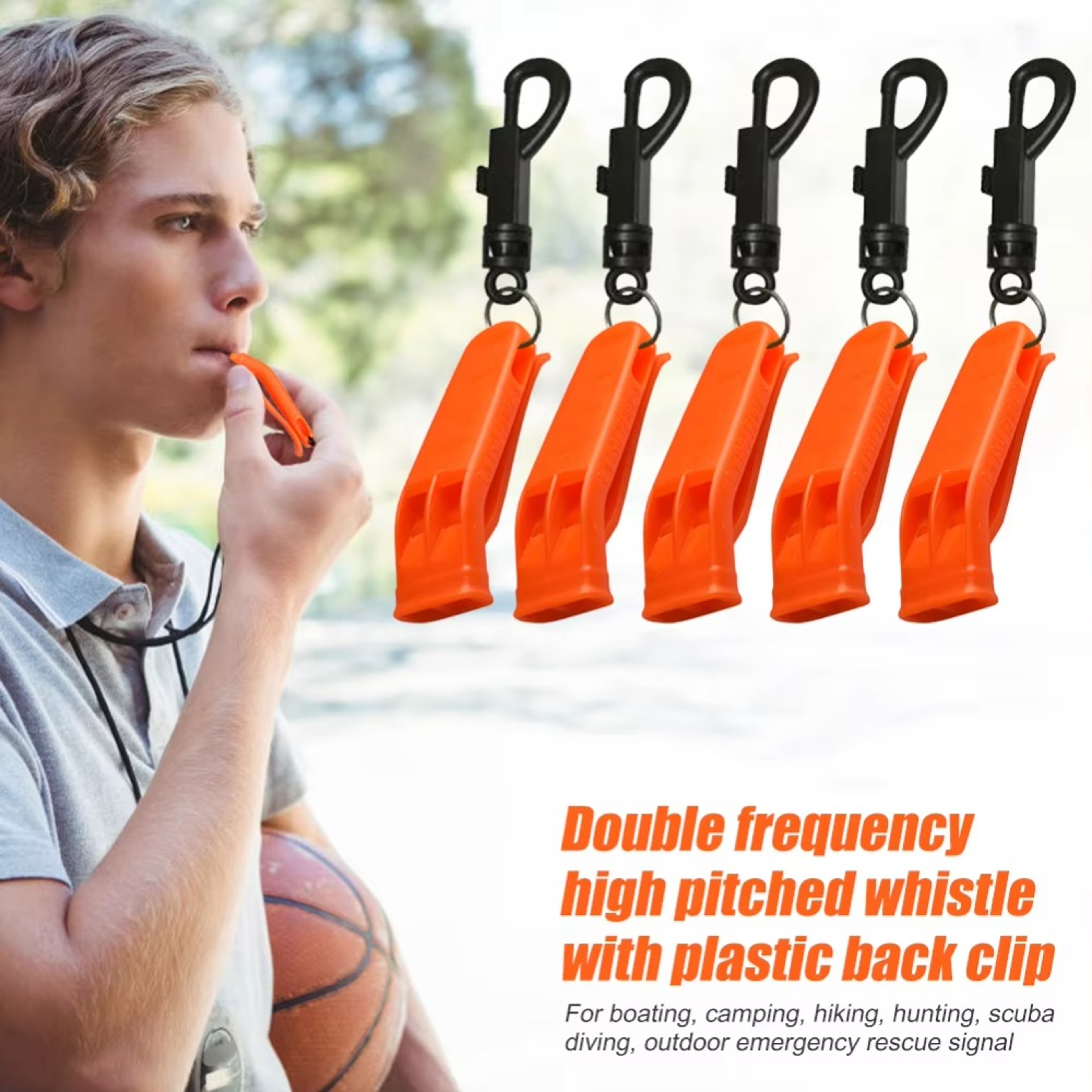 Emergency Survival Whistle For Camping Hiking Rescue Sports 2