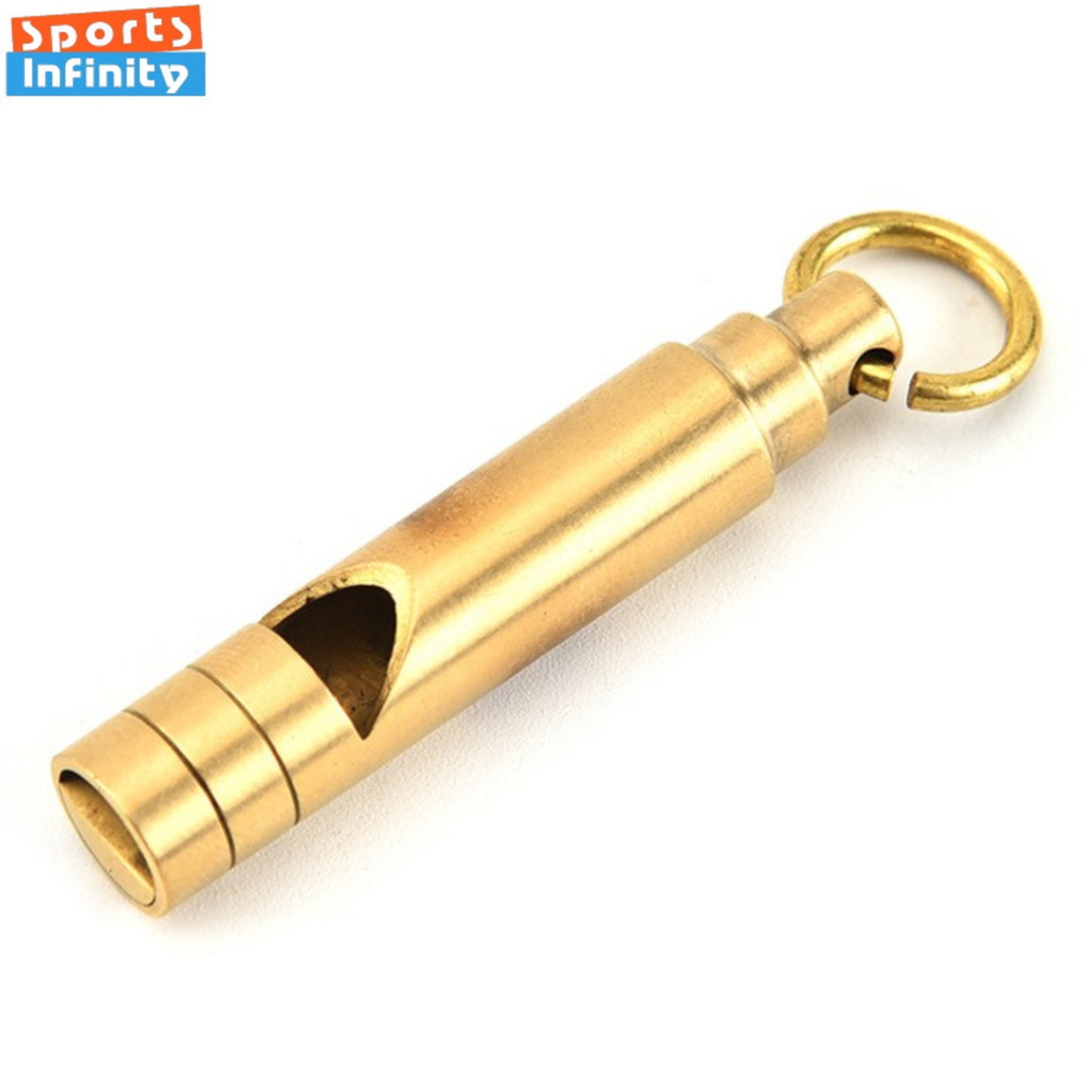 Vintage Brass Survival Whistle Keychain Emergency Whistle for Camping Hiking & Rescue – view 6