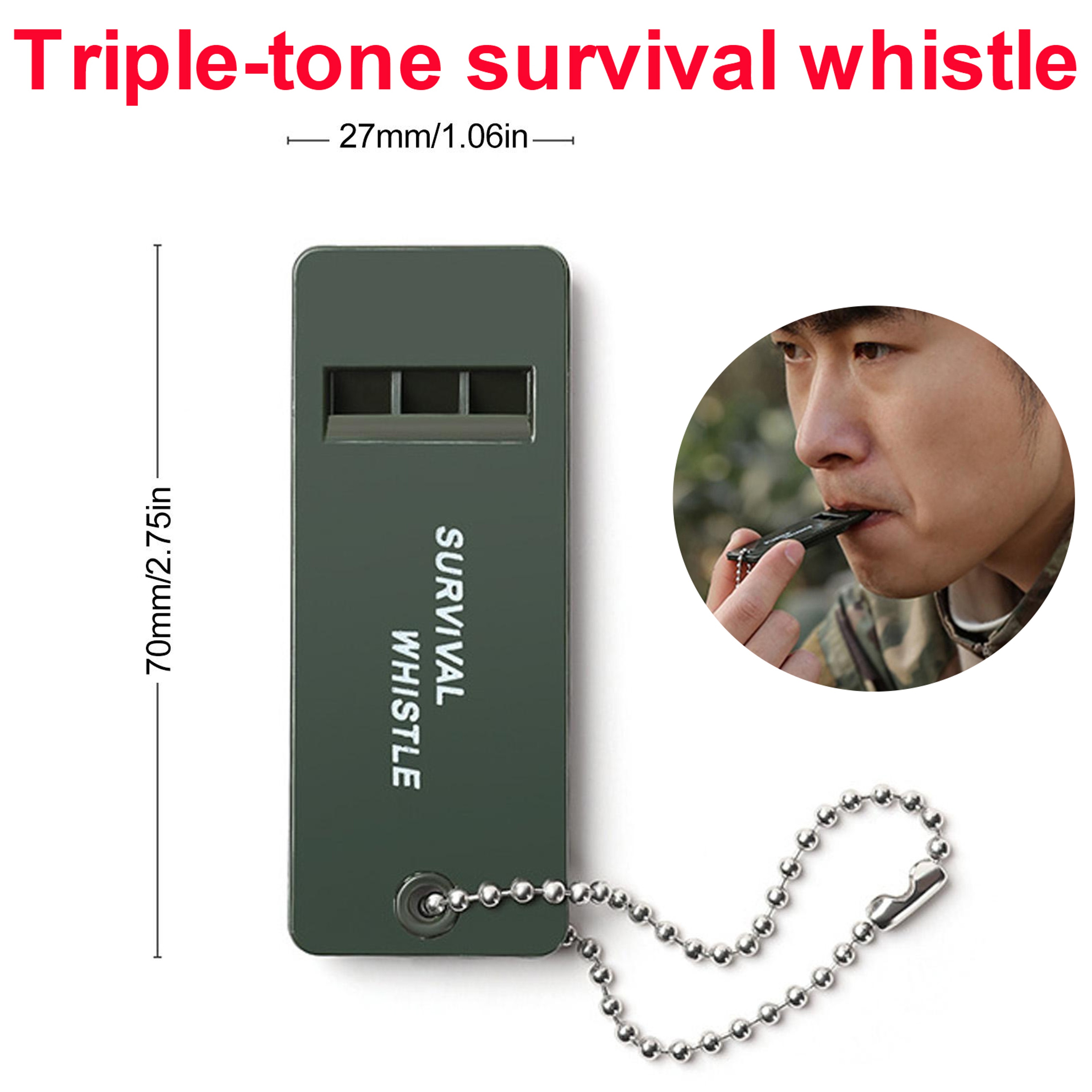 High Decibel Survival Whistle with Lanyard Waterproof ABS Emergency Whistle for Sports & Outdoor Safety – view 7