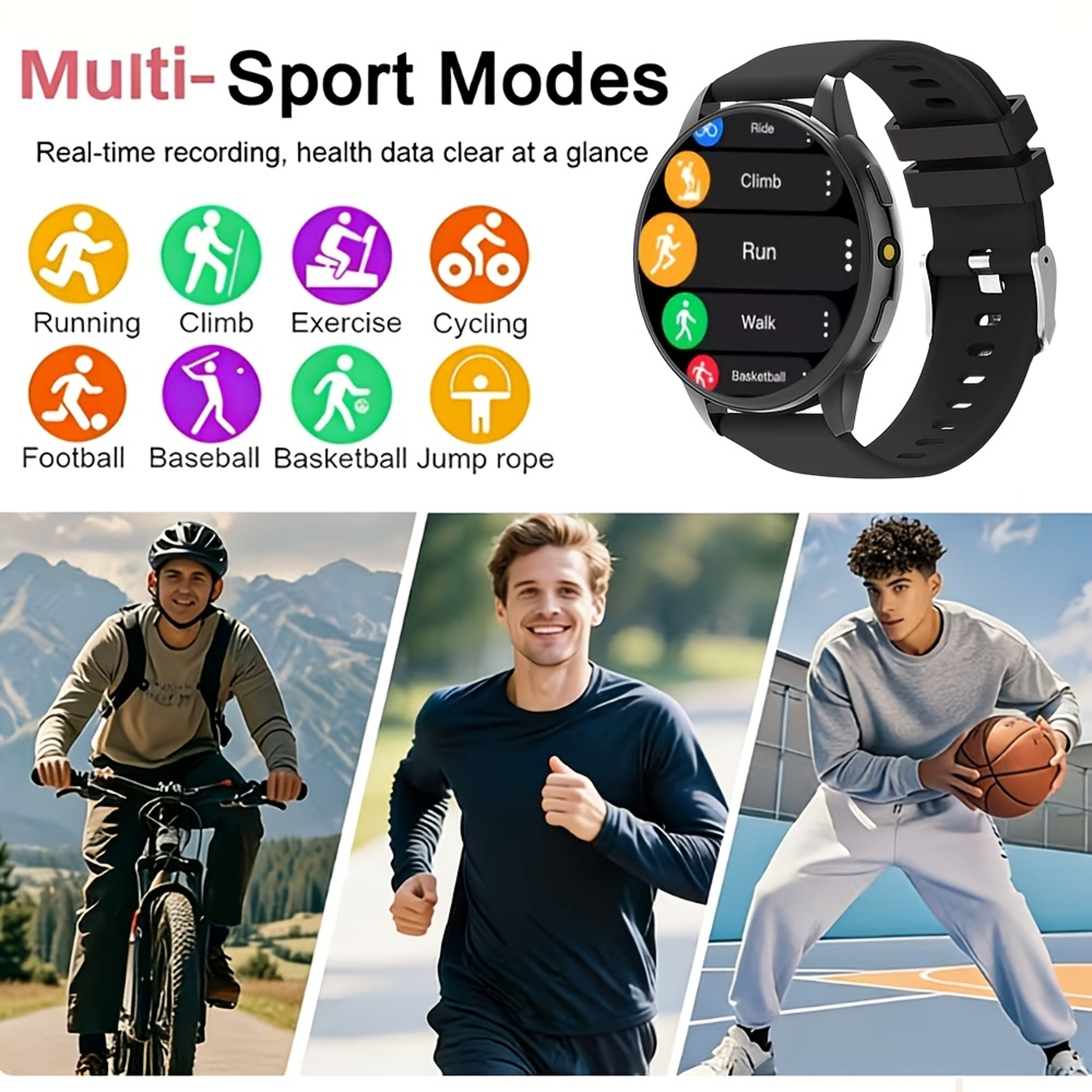Bluetooth Calling Smartwatch with HD Touchscreen, Round Dial & Multi Sports Fitness Tracking – view 4