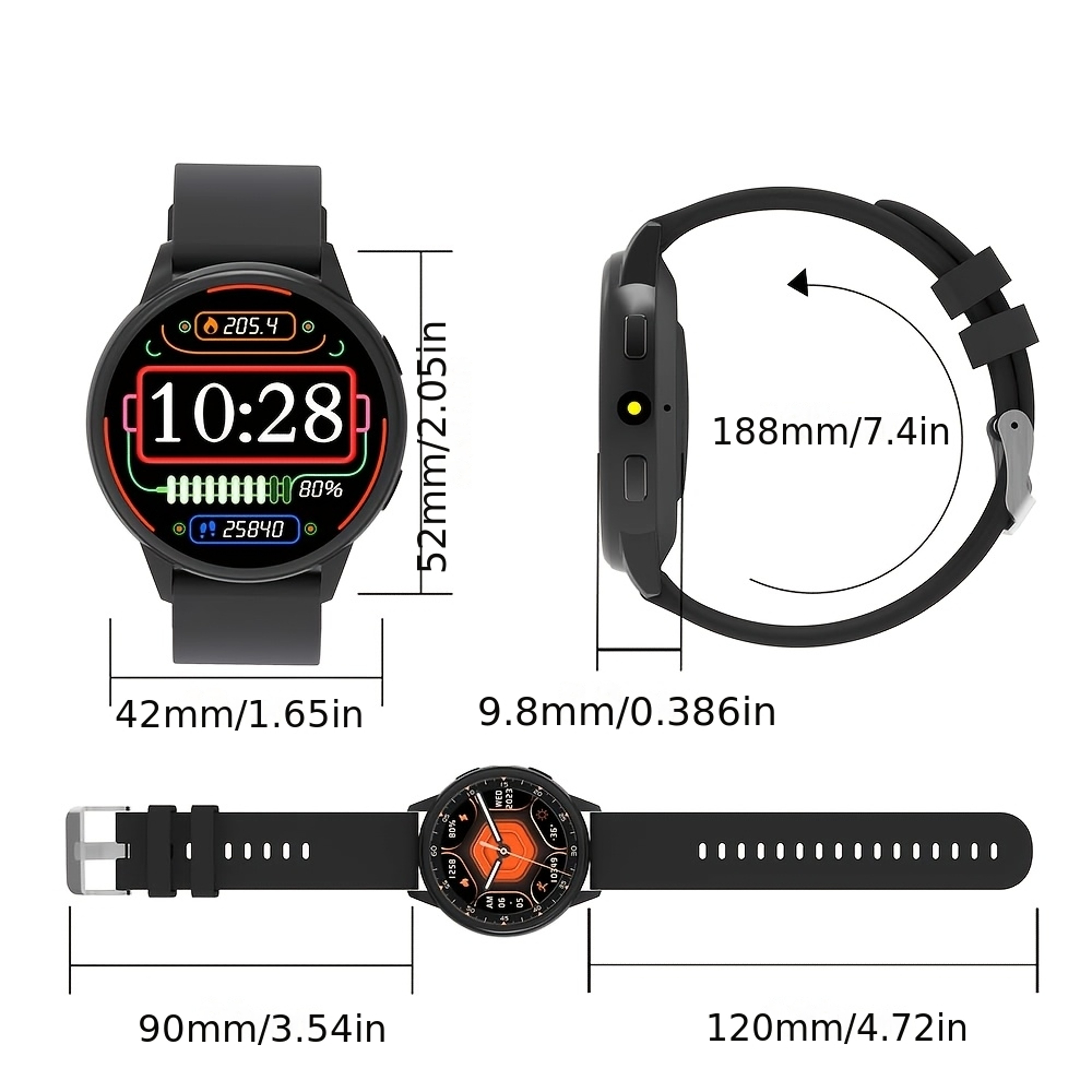 Bluetooth Calling Smartwatch with HD Touchscreen, Round Dial & Multi Sports Fitness Tracking – view 6