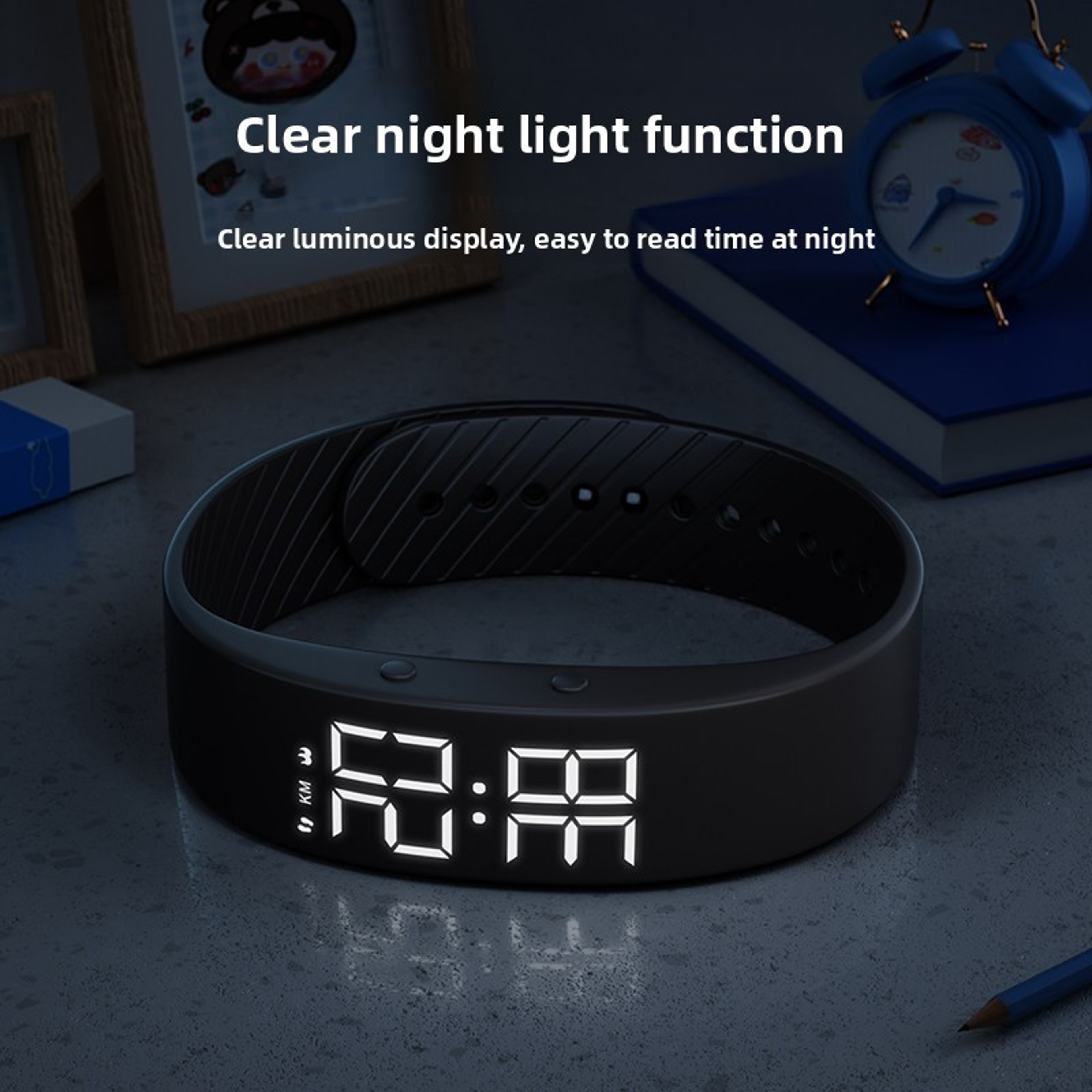 Waterproof Digital Sports Watch with Vibration Alarm & Pedometer for Students and Active Lifestyles – view 2