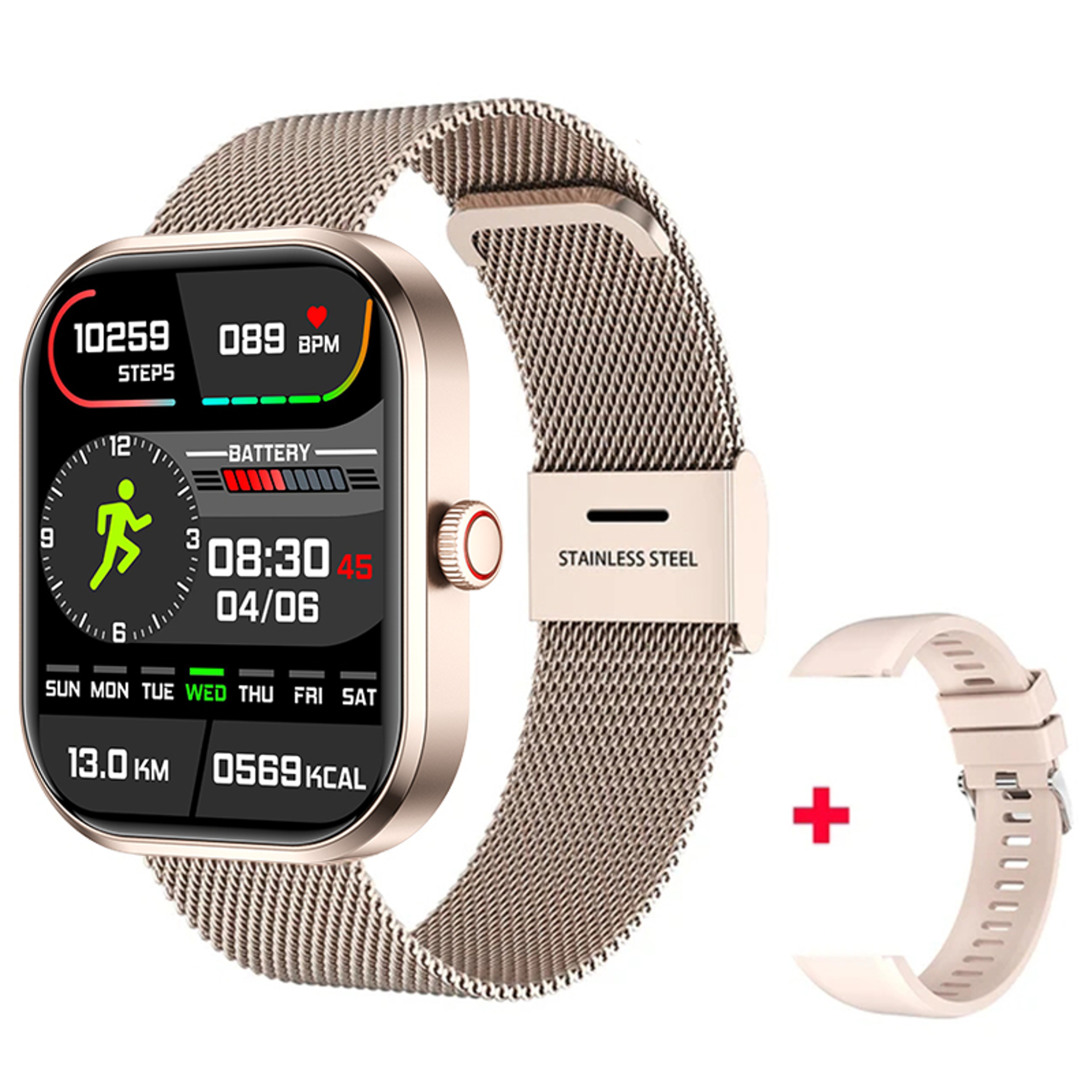 Smart Bluetooth Calling Fitness Smartwatch With HD Touch Screen Waterproof  Health Tracker 8