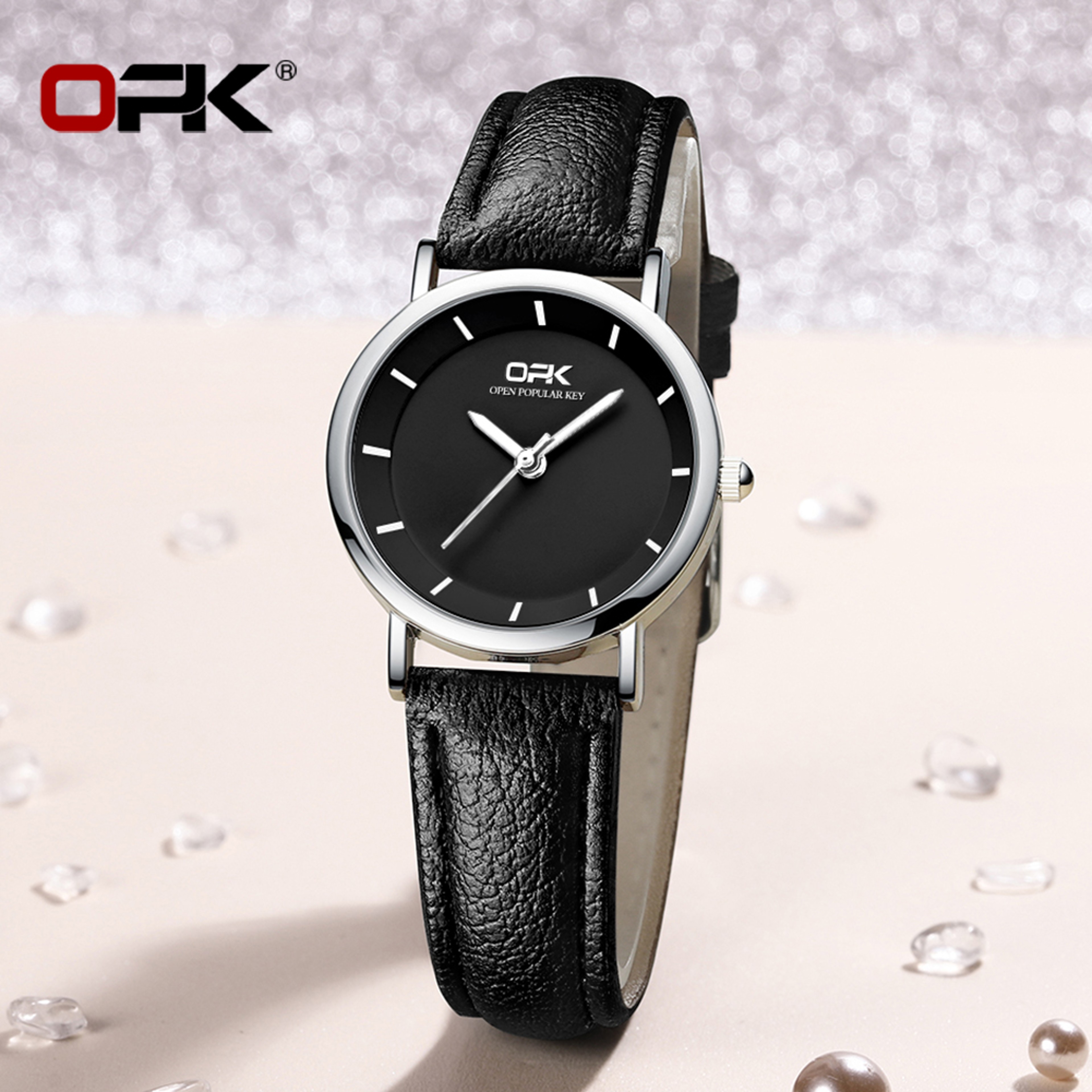 Women's Quartz Watch Waterproof Minimalist Analog Dress Watch with Leather Strap – view 8