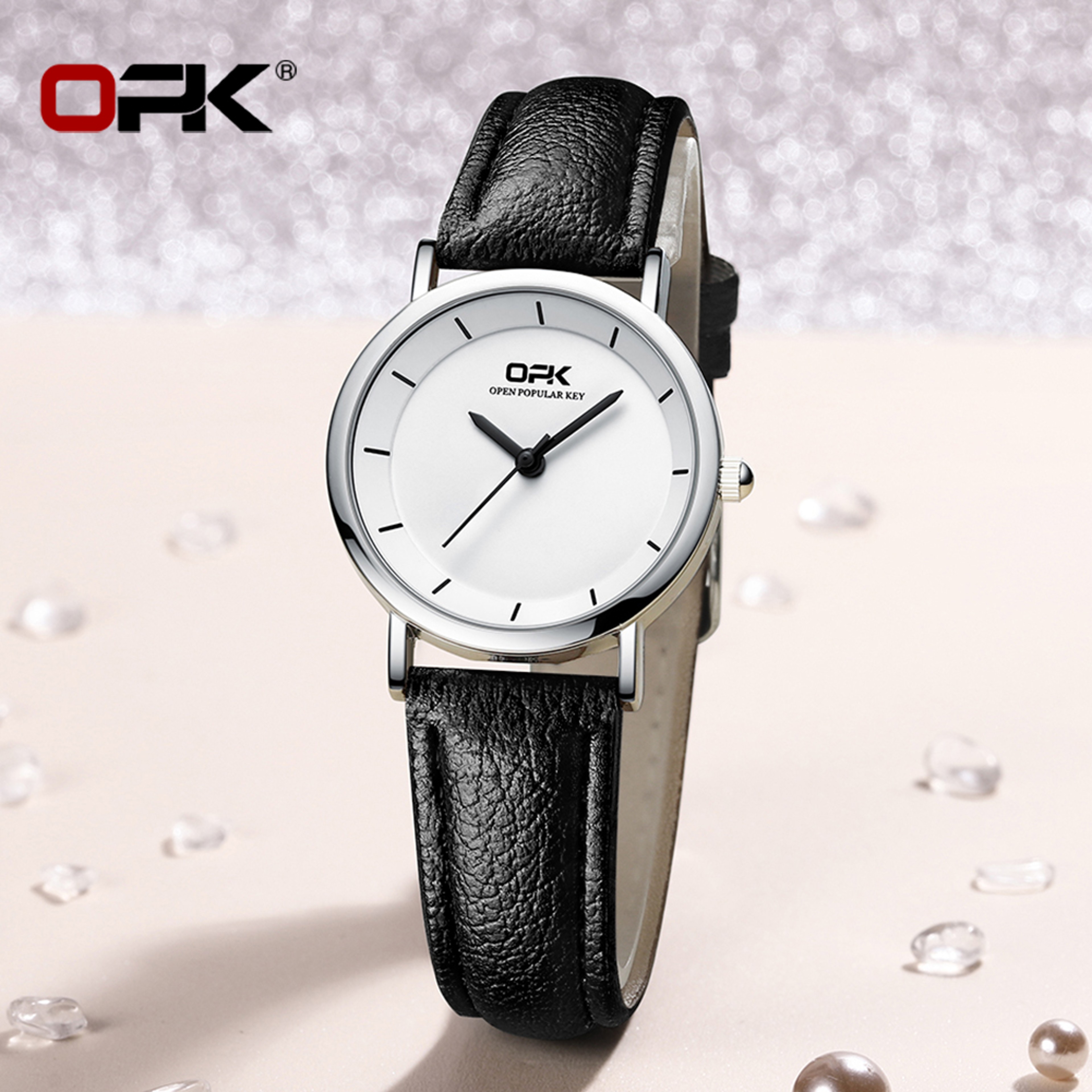 Women's Quartz Watch Waterproof Minimalist Analog Dress Watch with Leather Strap – view 9