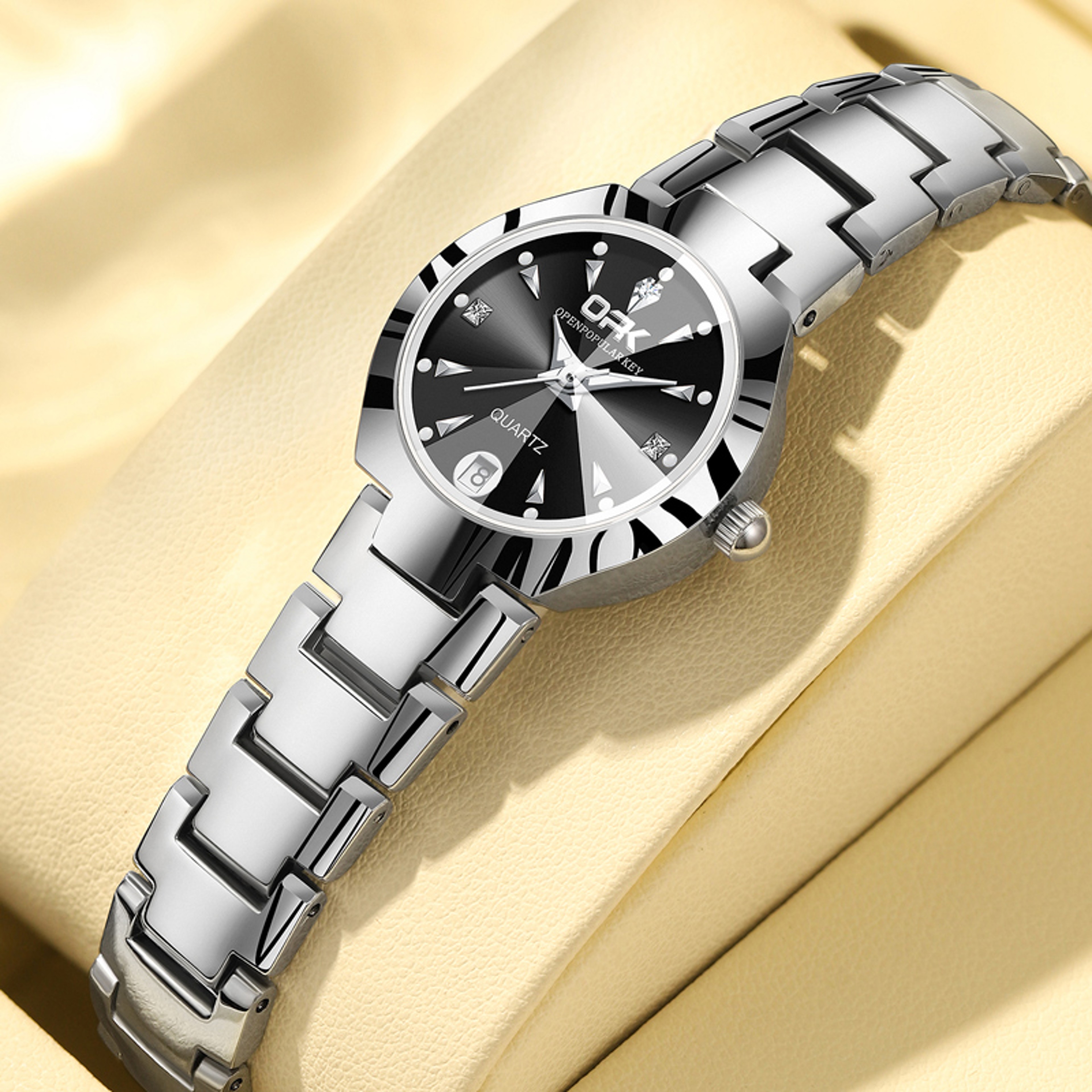 Womens Luxury Watch Waterproof Quartz Stainless Steel Date Wristwatch 0