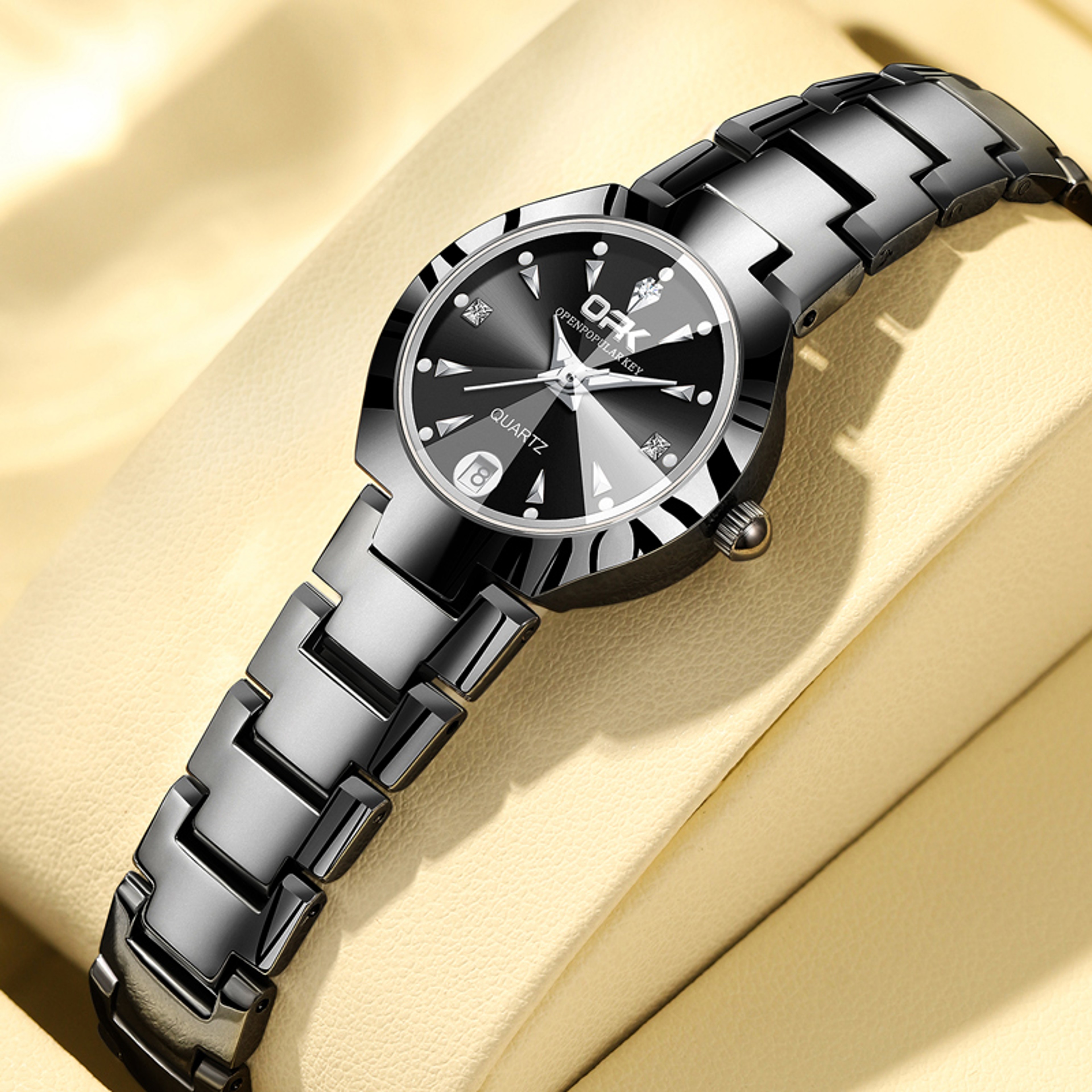 Womens Luxury Watch Waterproof Quartz Stainless Steel Date Wristwatch 5