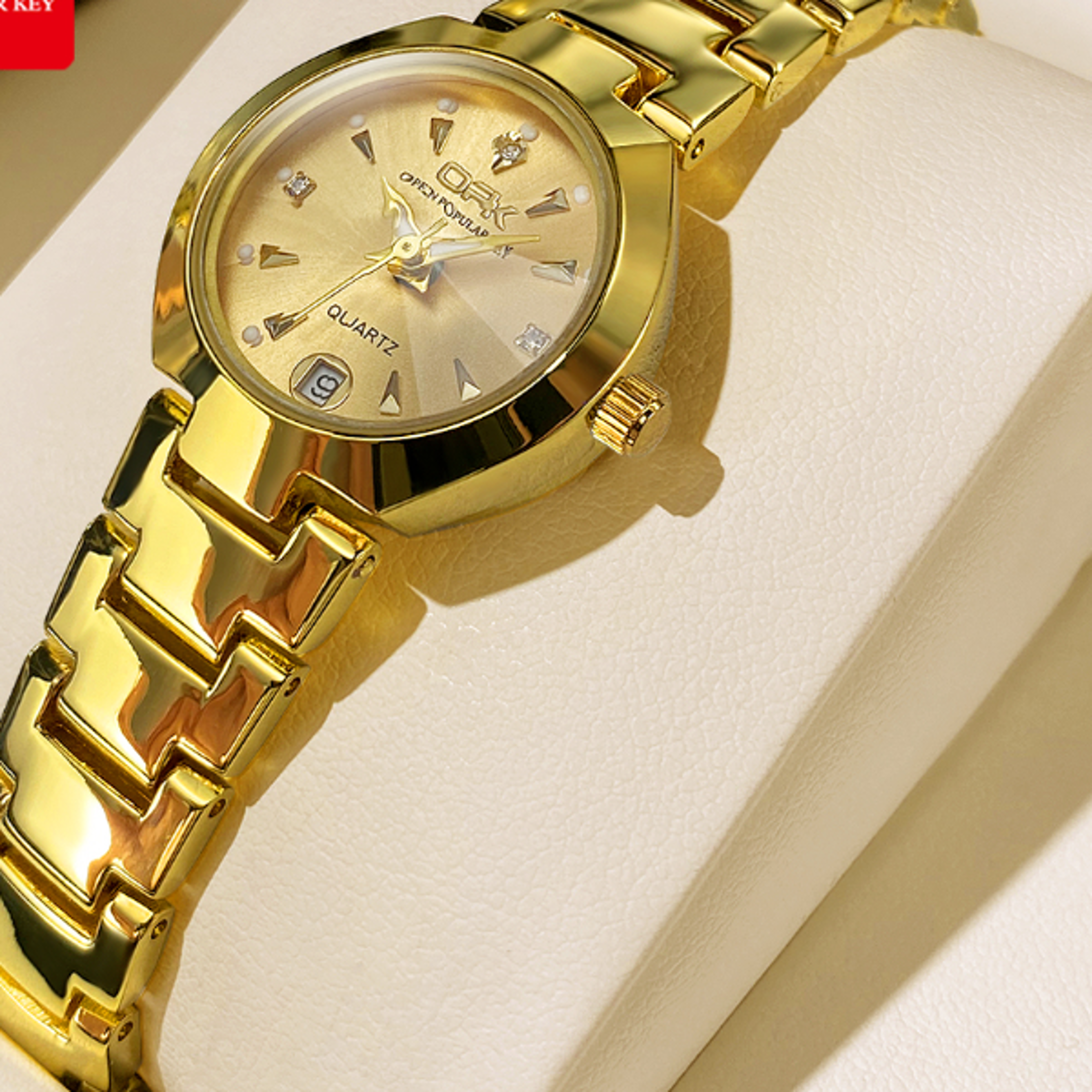 Womens Luxury Watch Waterproof Quartz Stainless Steel Date Wristwatch
