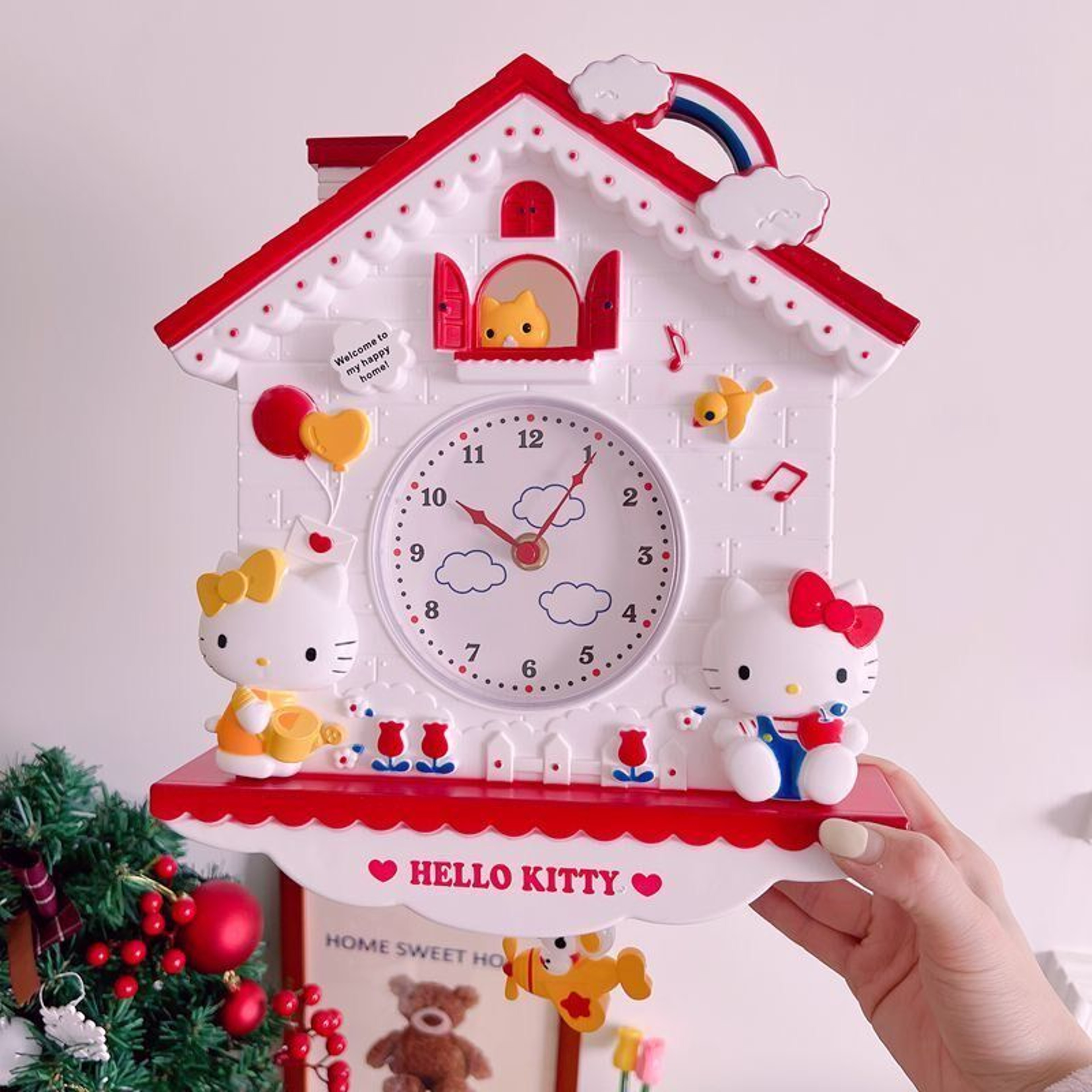 Sanrio Wall Clock Cute My Melody & Pompompurin Anime Room Decor for Girls Bedroom – view 3