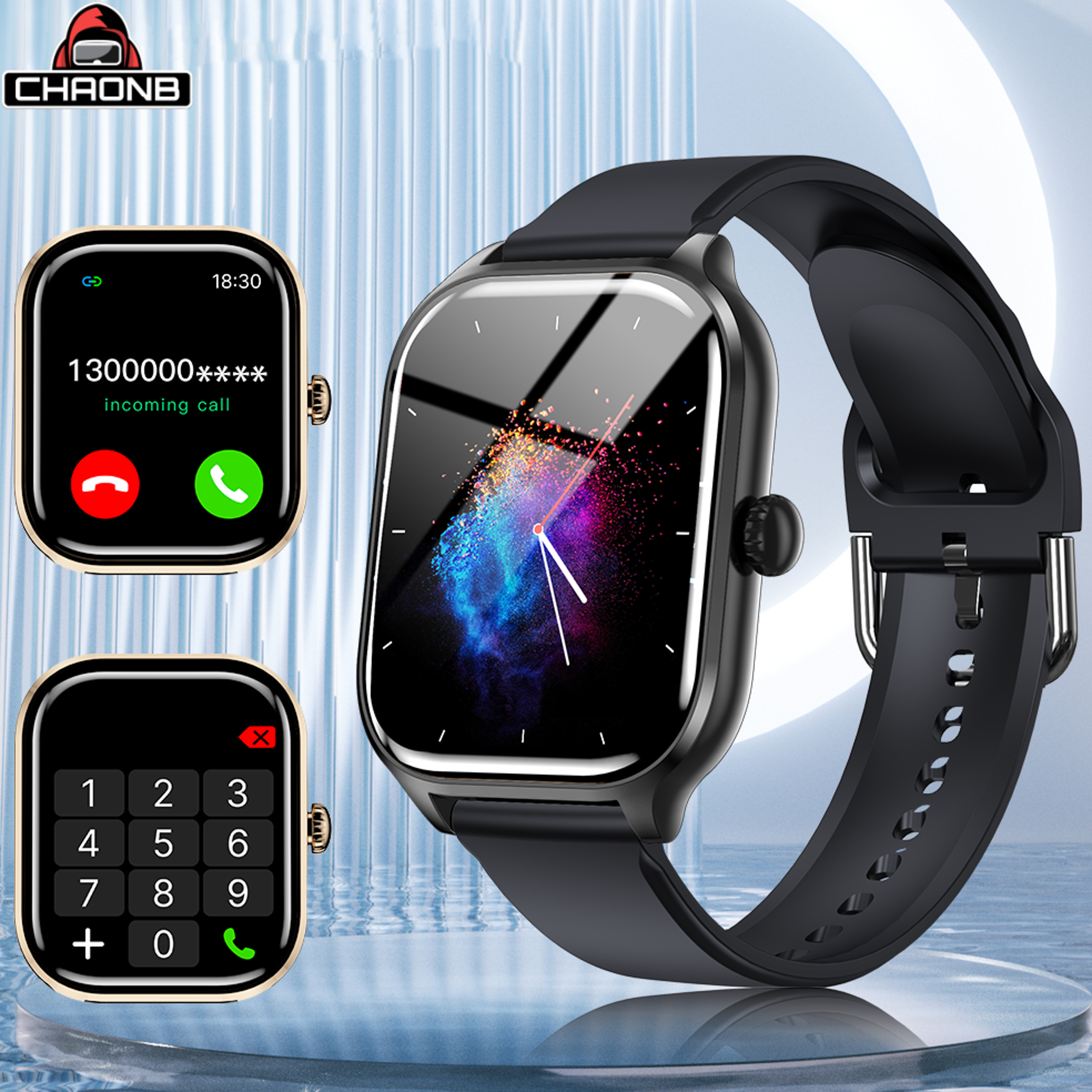 Bluetooth Calling Smartwatch With Touch Screen Fitness Tracker Heart Rate Monitor  Music Control 0