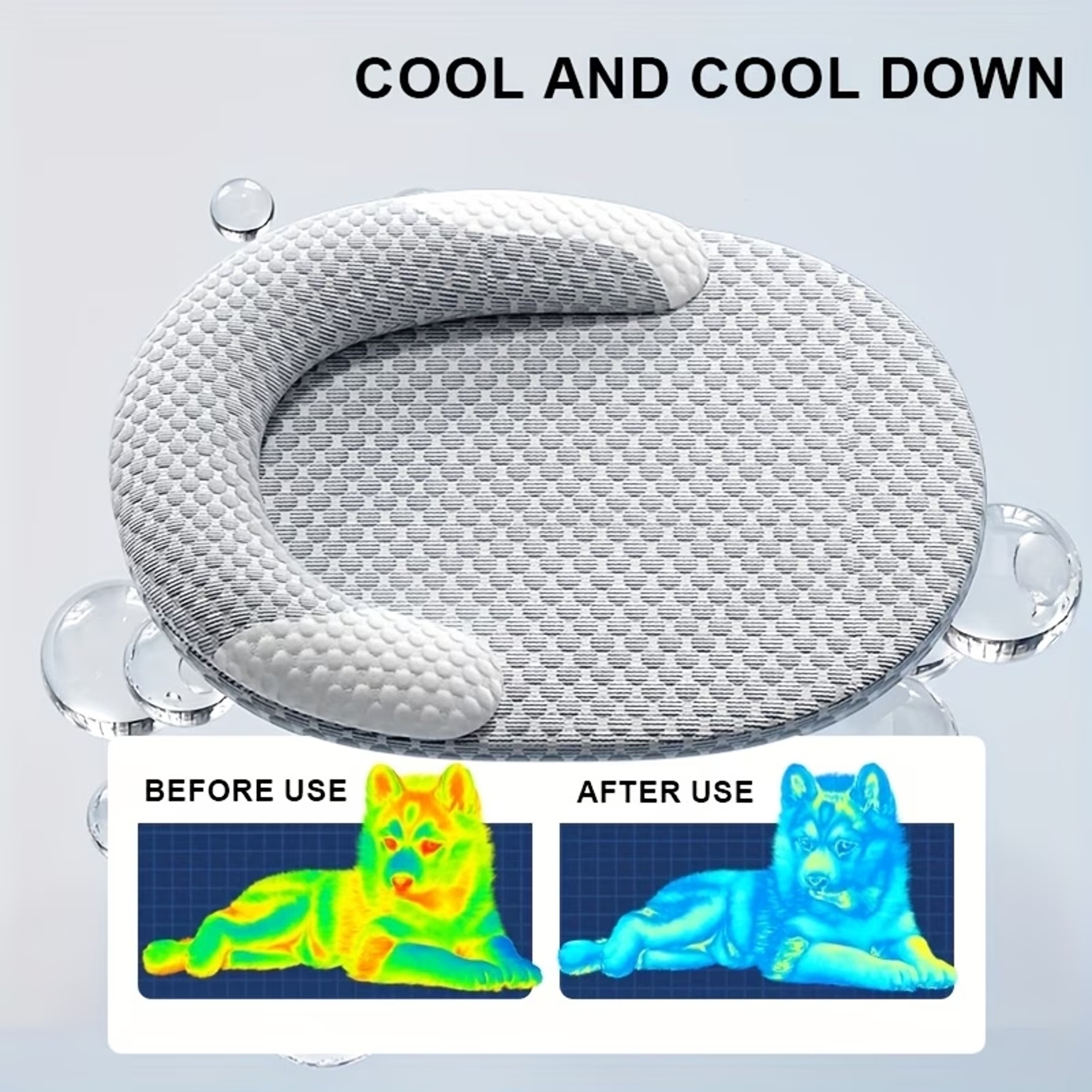 Premium Dog Cooling Bed with Ice Silk Fabric & Breathable Pet Nest for Dogs and Cats – view 4