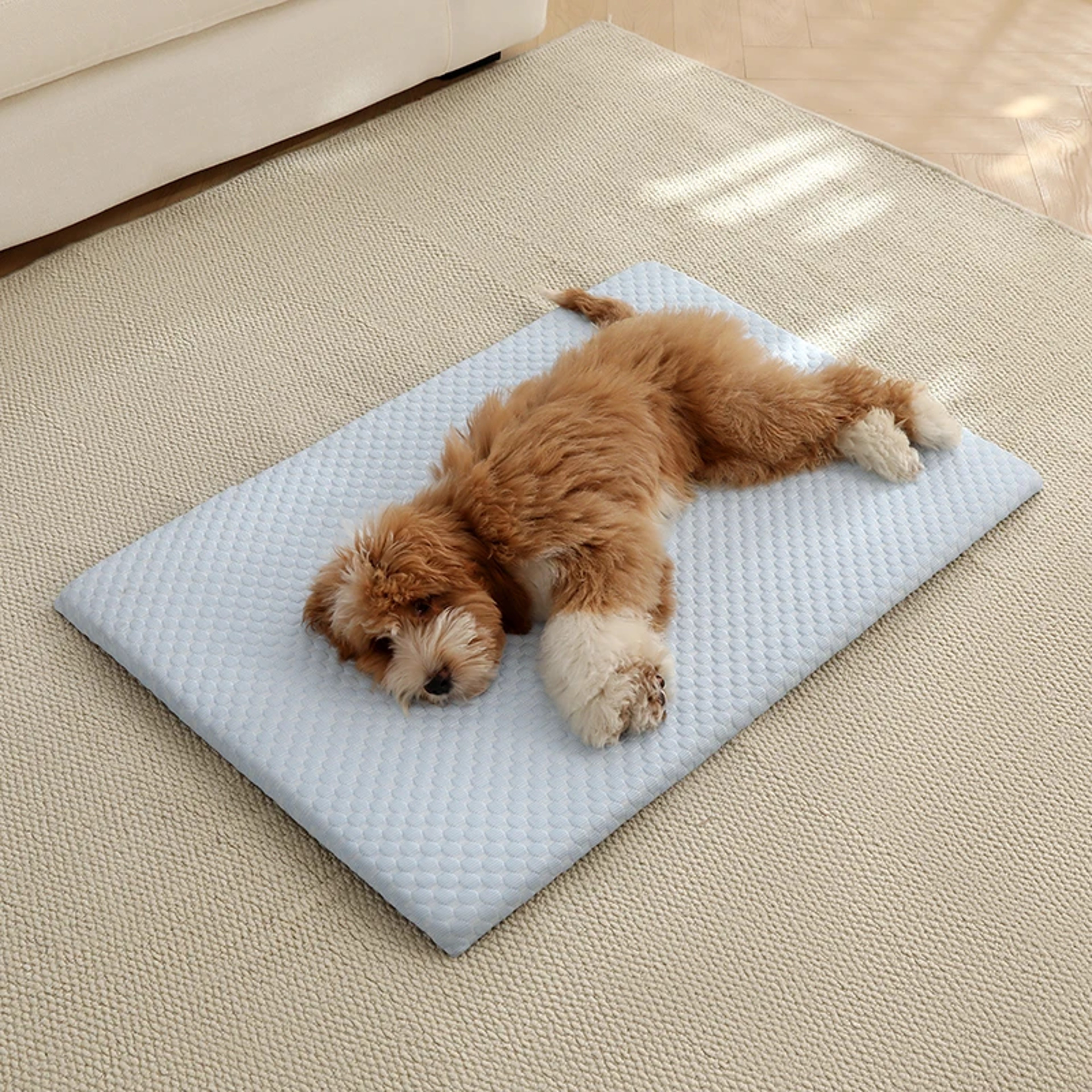 Ice Silk Dog Cooling Mat Breathable Washable Pet Cooling Pad Non-Slip Bed for Medium & Large Dogs & Cats – view 8