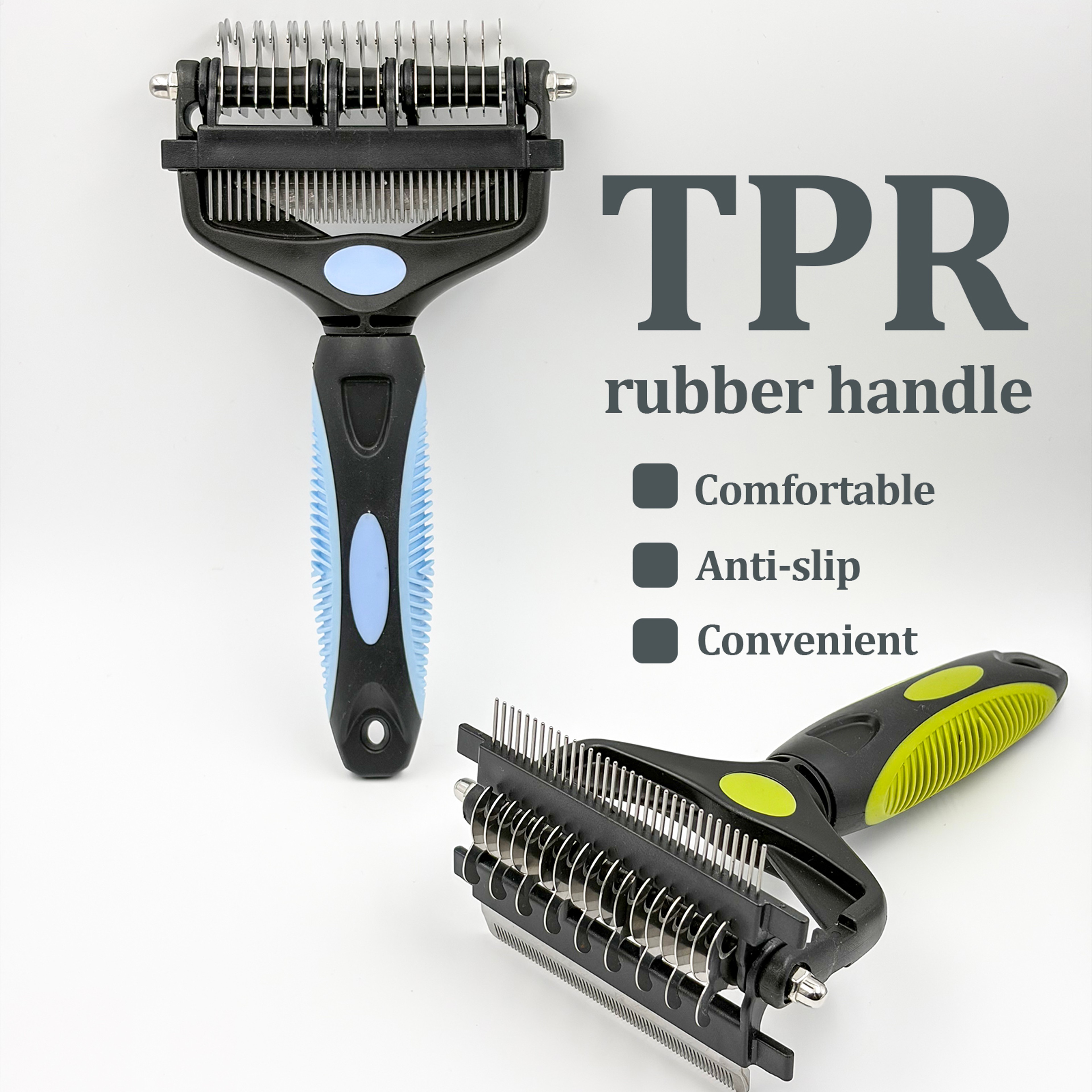 Pet Grooming Brush with Dog De shedding Brush & De matting Comb for Dogs and Cats – view 2