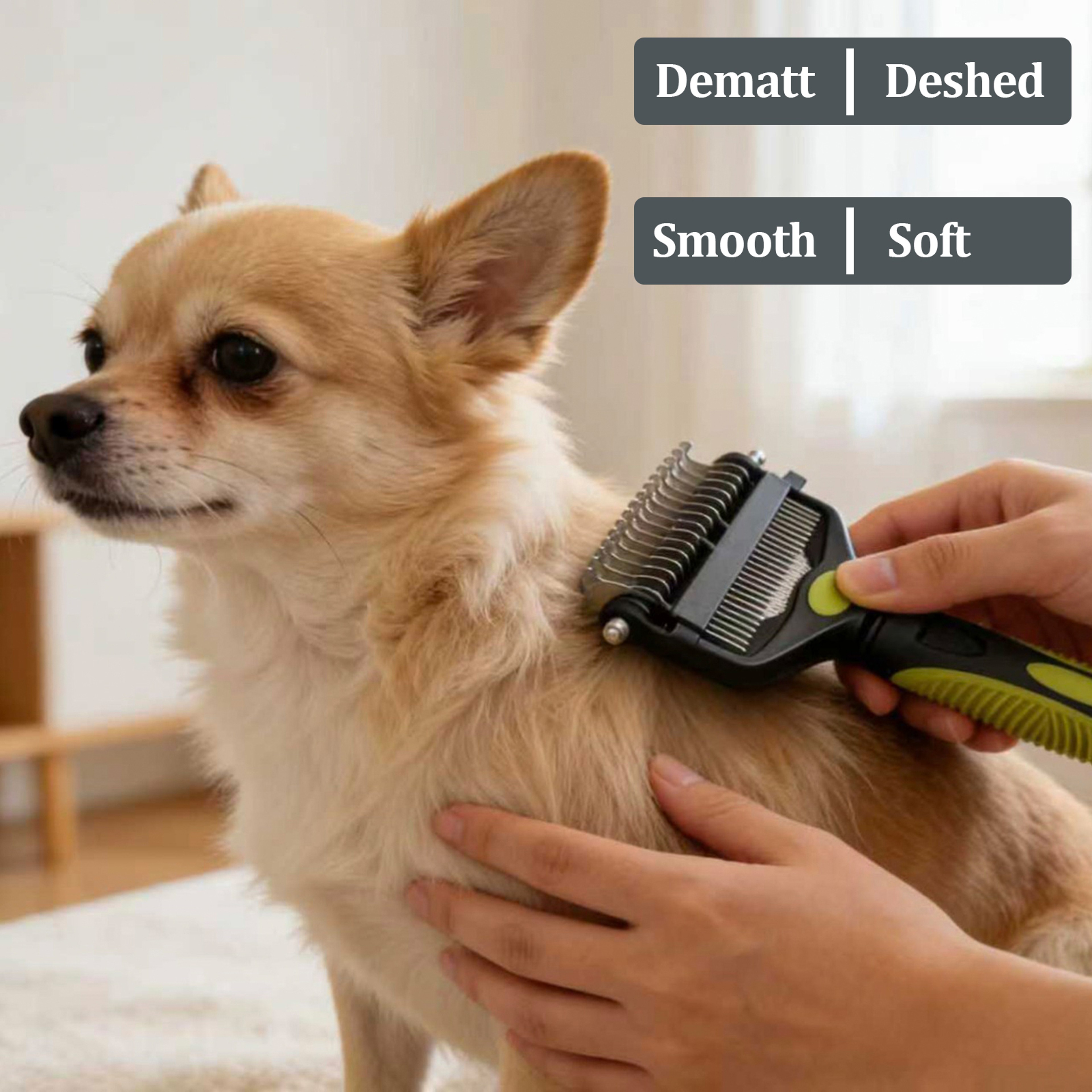 Pet Grooming Brush with Dog De shedding Brush & De matting Comb for Dogs and Cats – view 3