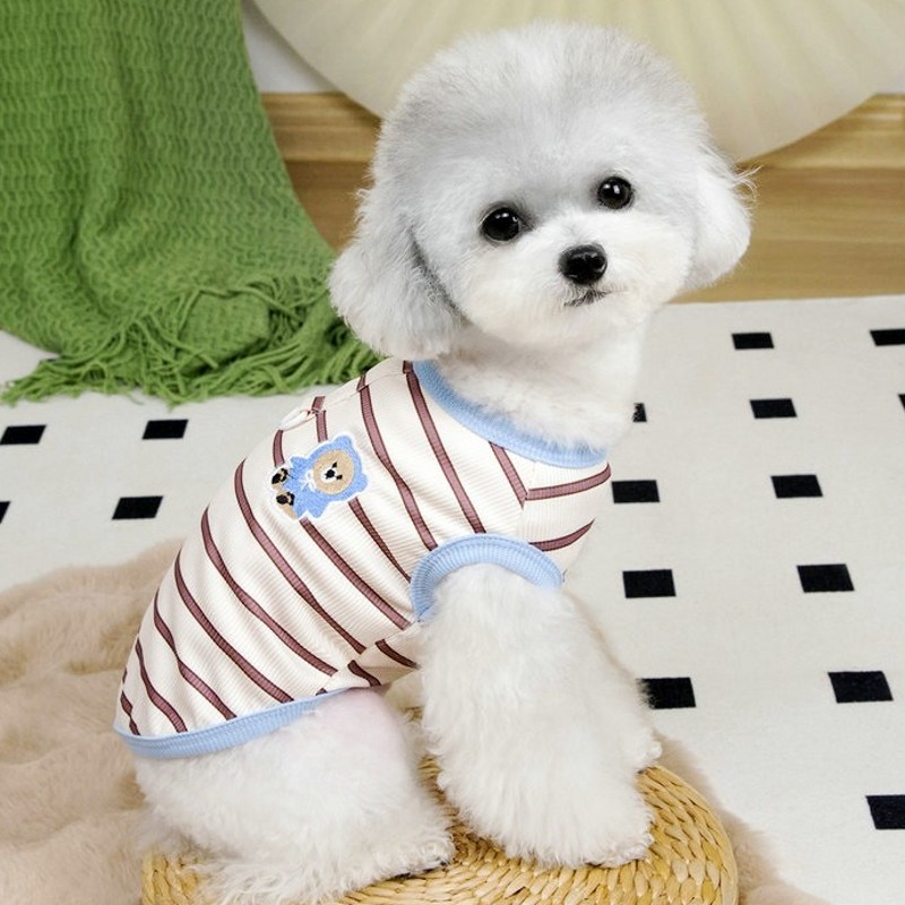Breathable Dog Cooling Vest Striped Summer Dog Shirt for Small Dogs & Cats – view 4