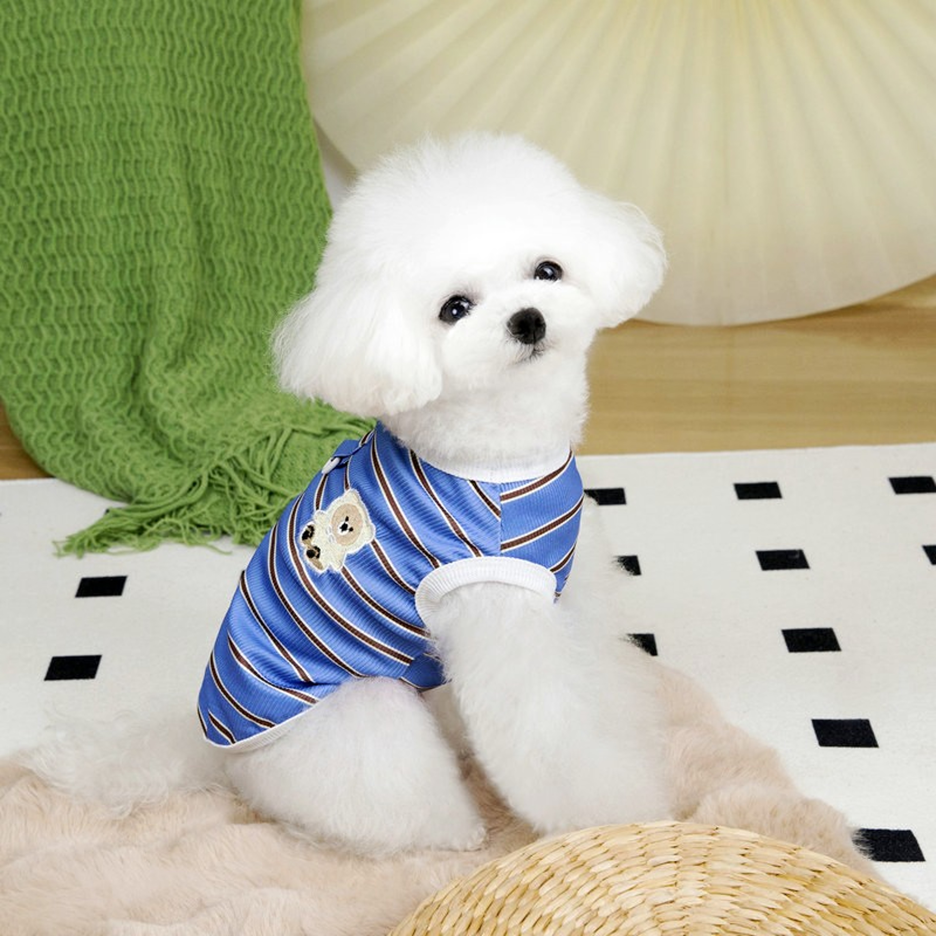 Breathable Dog Cooling Vest Striped Summer Dog Shirt for Small Dogs & Cats – view 8