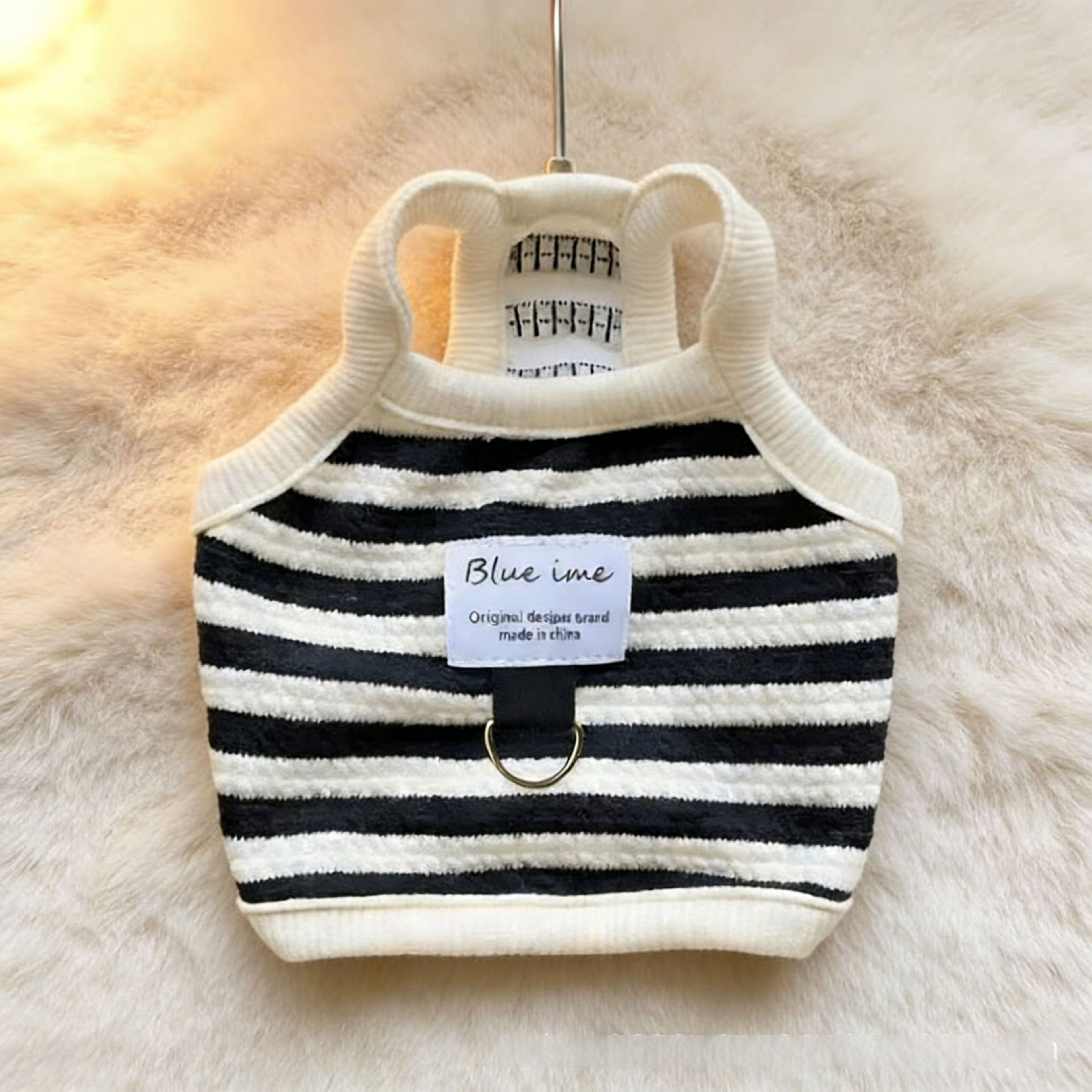 Striped Cotton Dog Vest Breathable Small Dog Shirt for Puppies & Chihuahuas – view 3