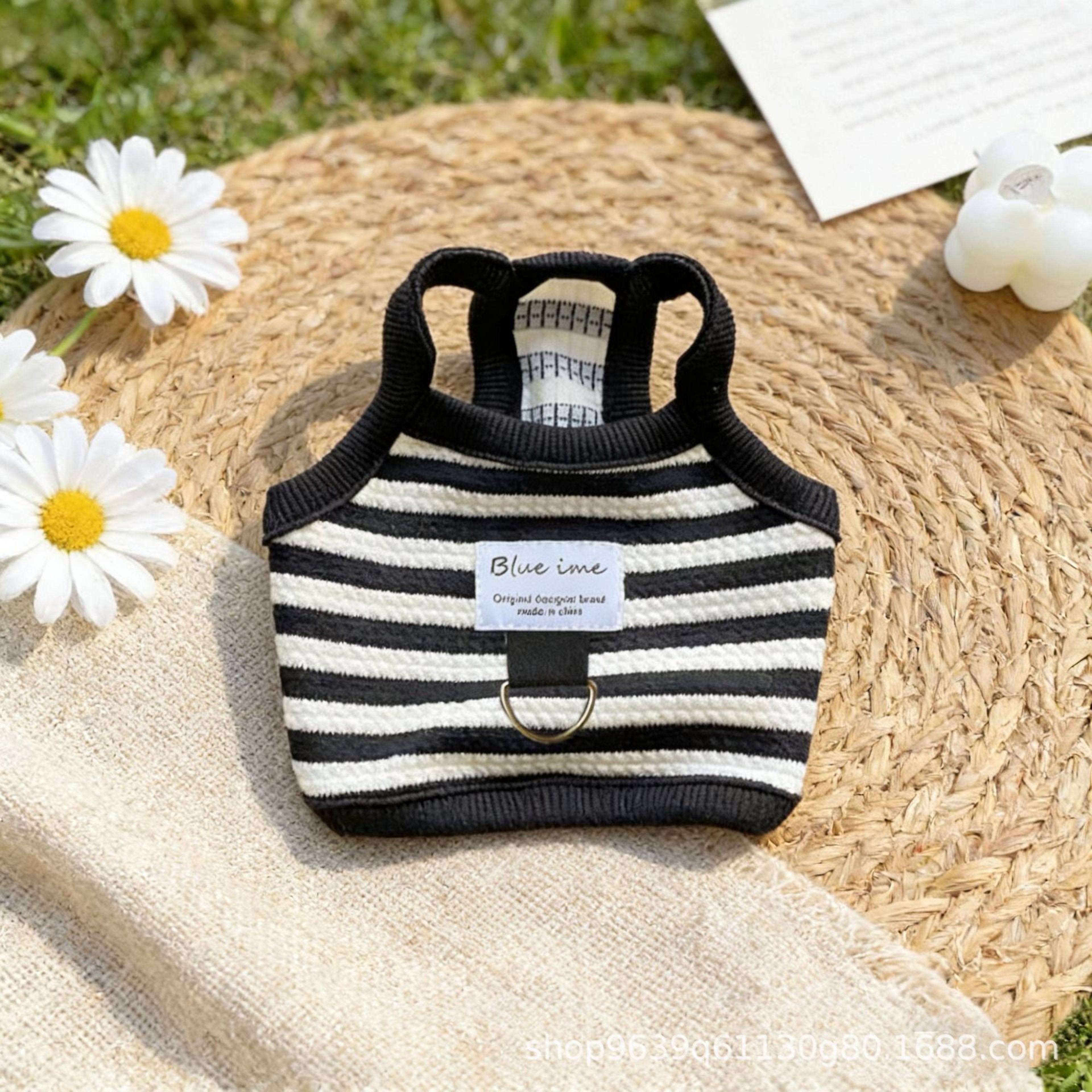 Striped Cotton Dog Vest Breathable Small Dog Shirt for Puppies & Chihuahuas – view 8