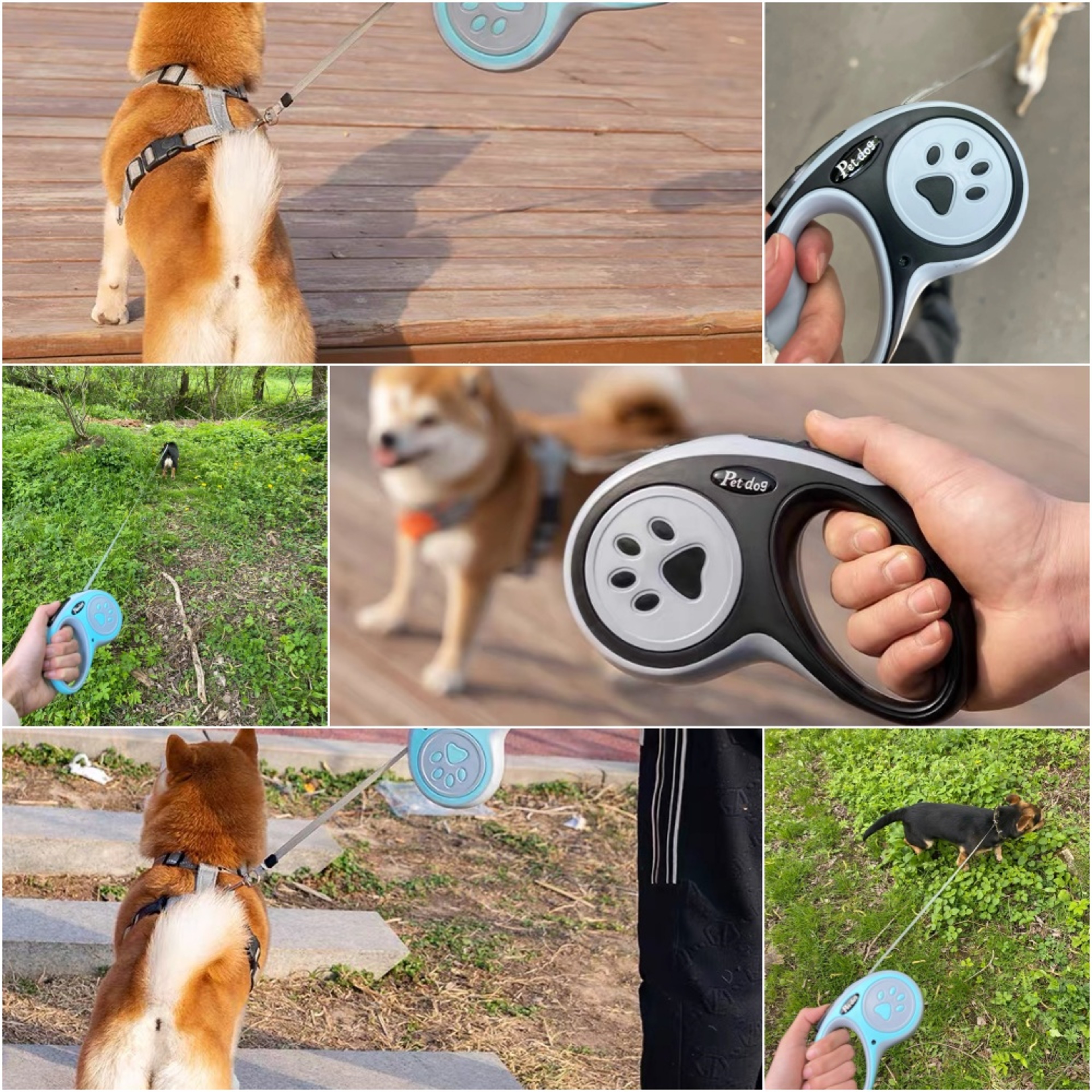 Retractable Dog Leash Strong Nylon Automatic Dog Walking Leash for Small & Medium Dogs – view 2