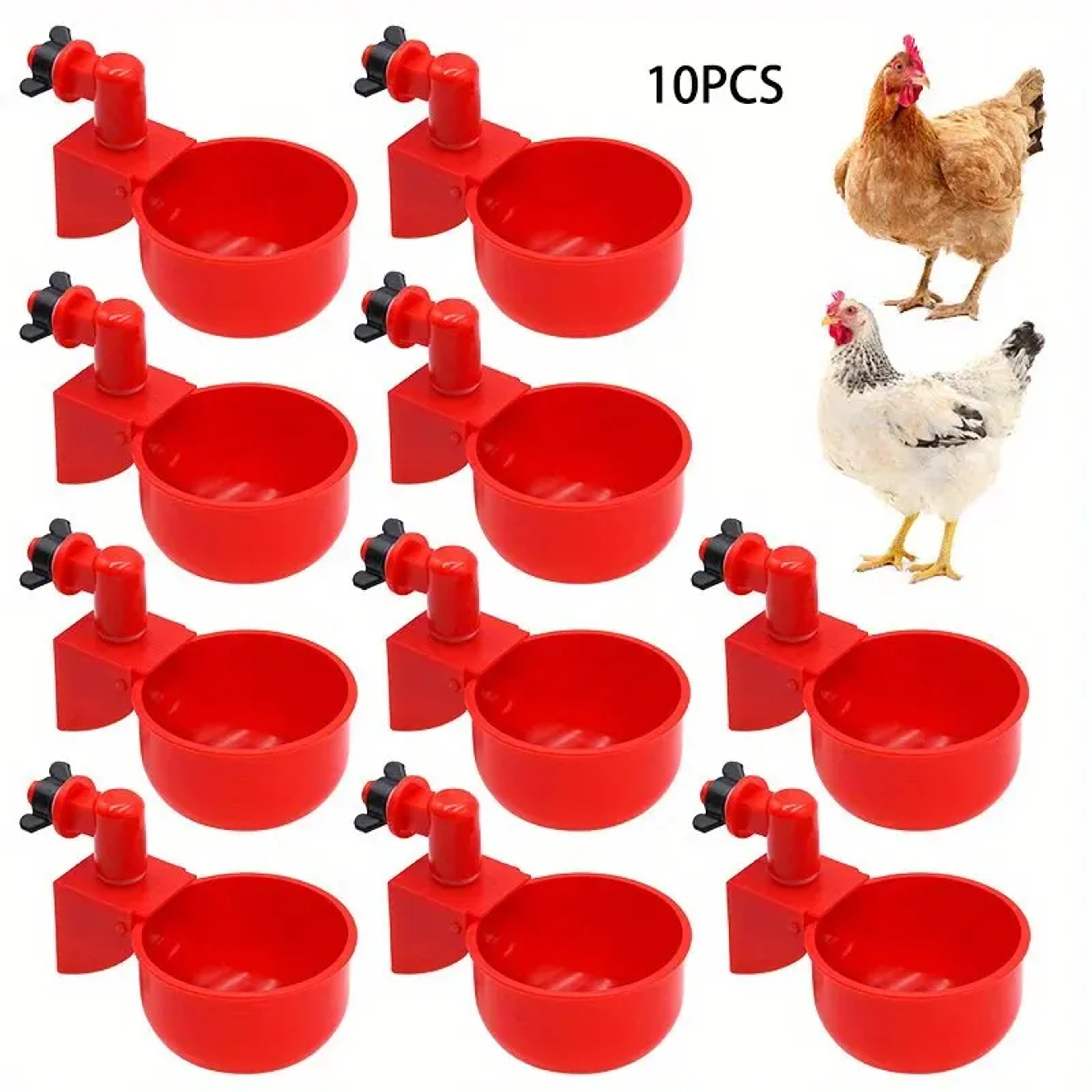 Automatic Chicken Waterer Drinking Cups for Poultry Coop, Leak Resistant Poultry Water Dispenser – view 8
