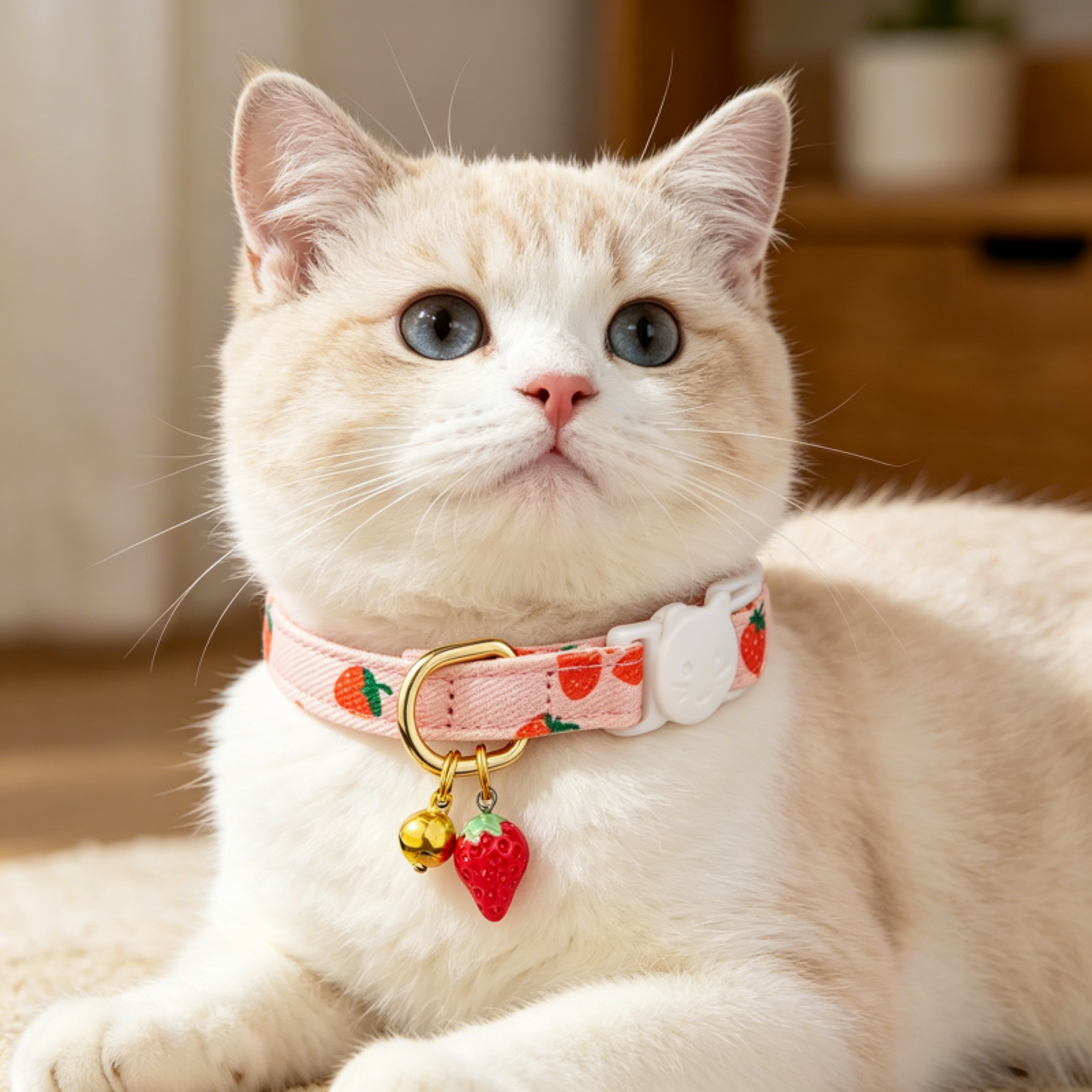 Breakaway Cat Collar Set with Bell Soft Cotton Cat Collar for Kittens & Adult Cats – view 2
