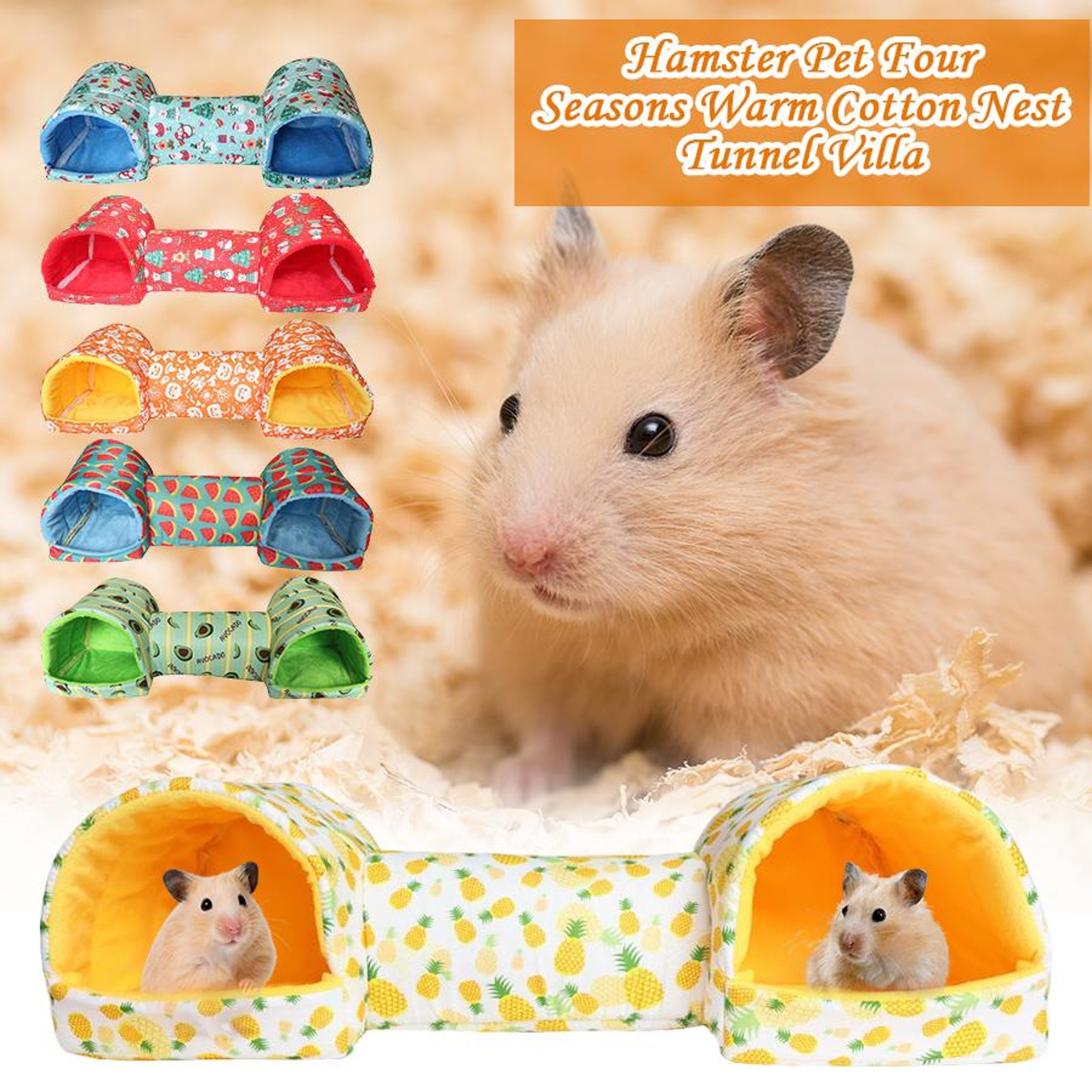 Cozy Hamster Hideout Tunnel Bed For Guinea Pigs Gerbils  Small Pets 4