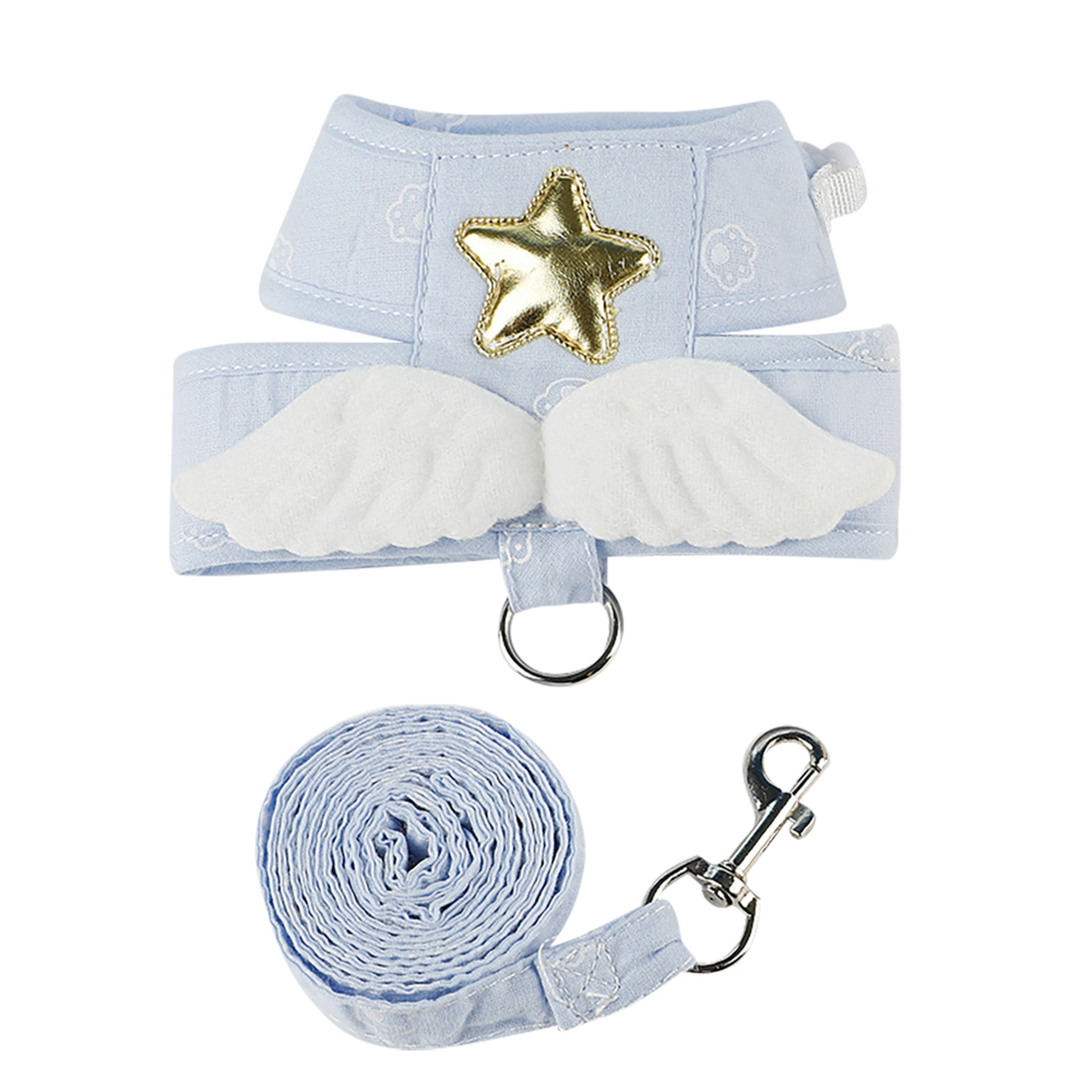 Angel Wing Cat Harness and Leash Set Escape Proof Soft Mesh Kitten Vest for Cats & Small Dogs – view 7