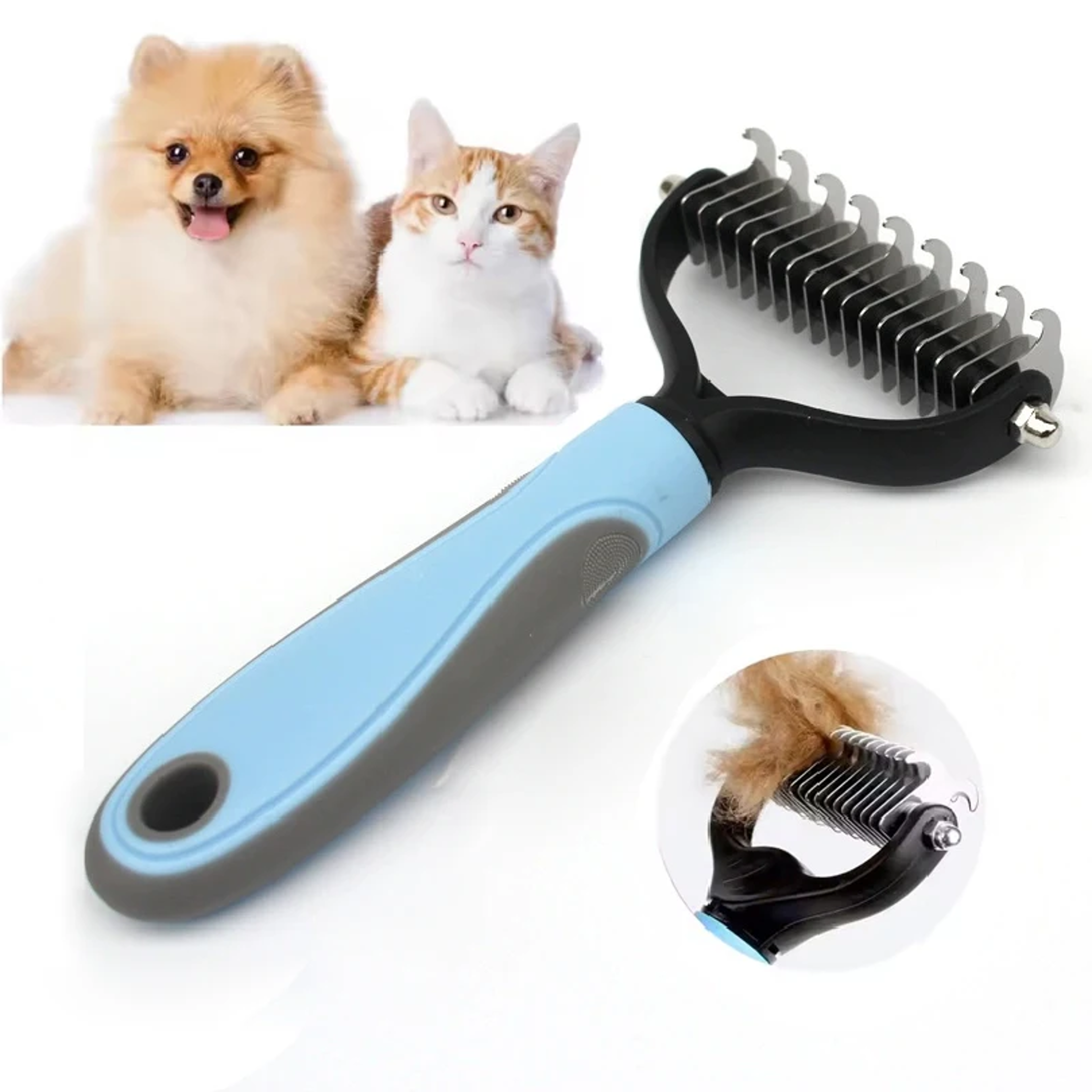 Professional Pet De shedding Brush Undercoat Rake & De matting Comb for Dogs and Cats – view 1