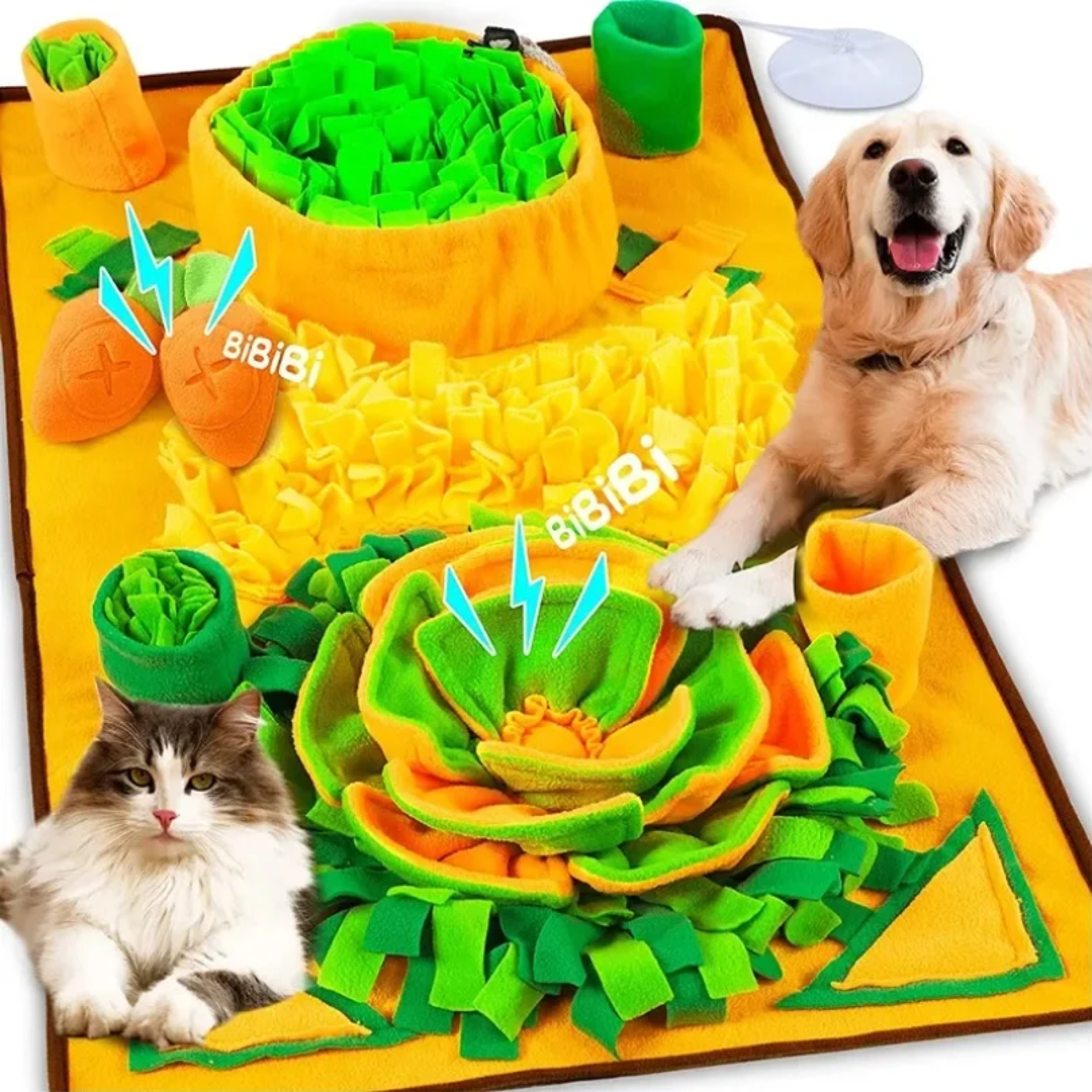 Large Snuffle Mat for Dogs Interactive Slow Feeder Dog Mat for Nose work Training & Stress Relief – view 1