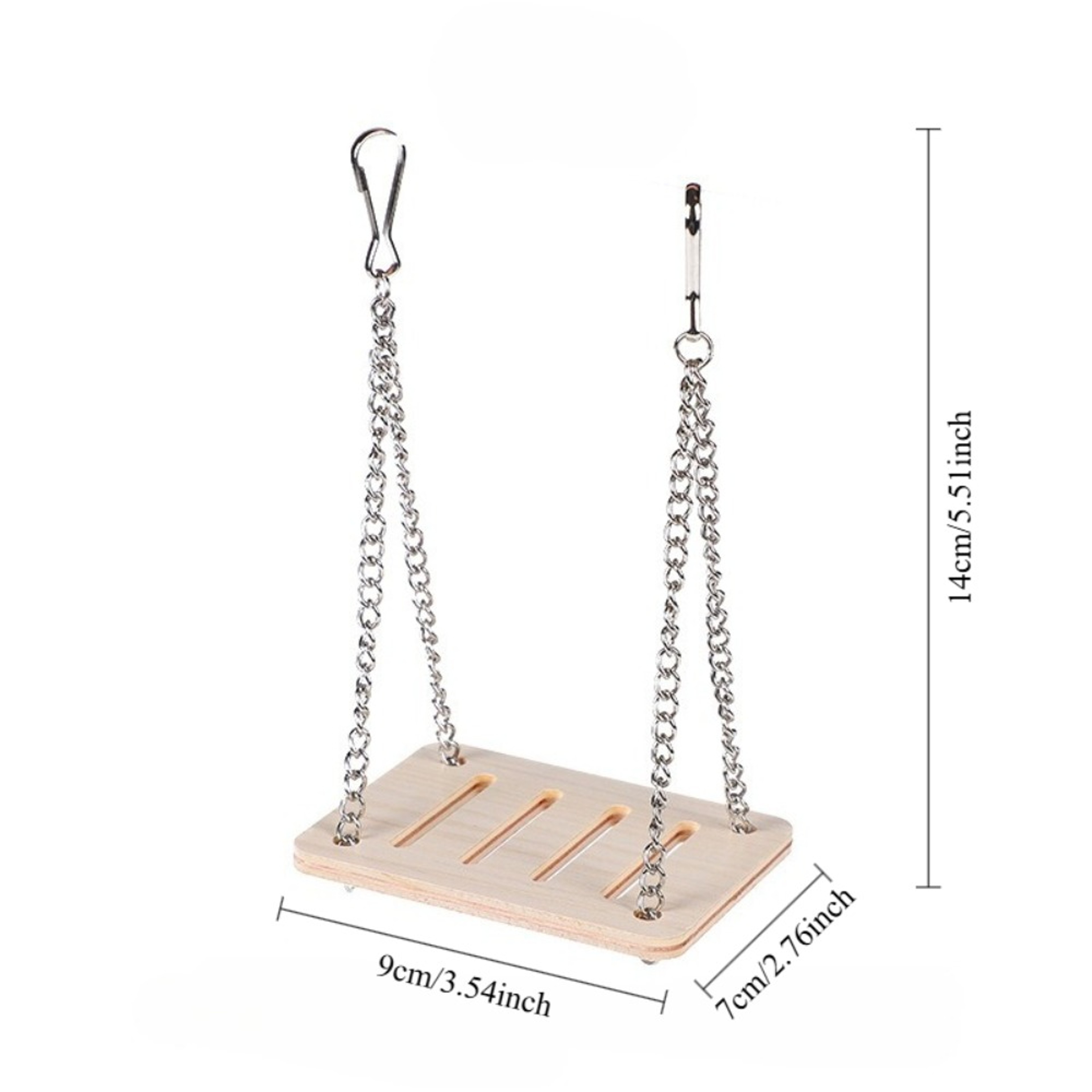 Wooden Hamster Swing  Seesaw Toy For Small Pets Natural Hamster Cage Accessories 9