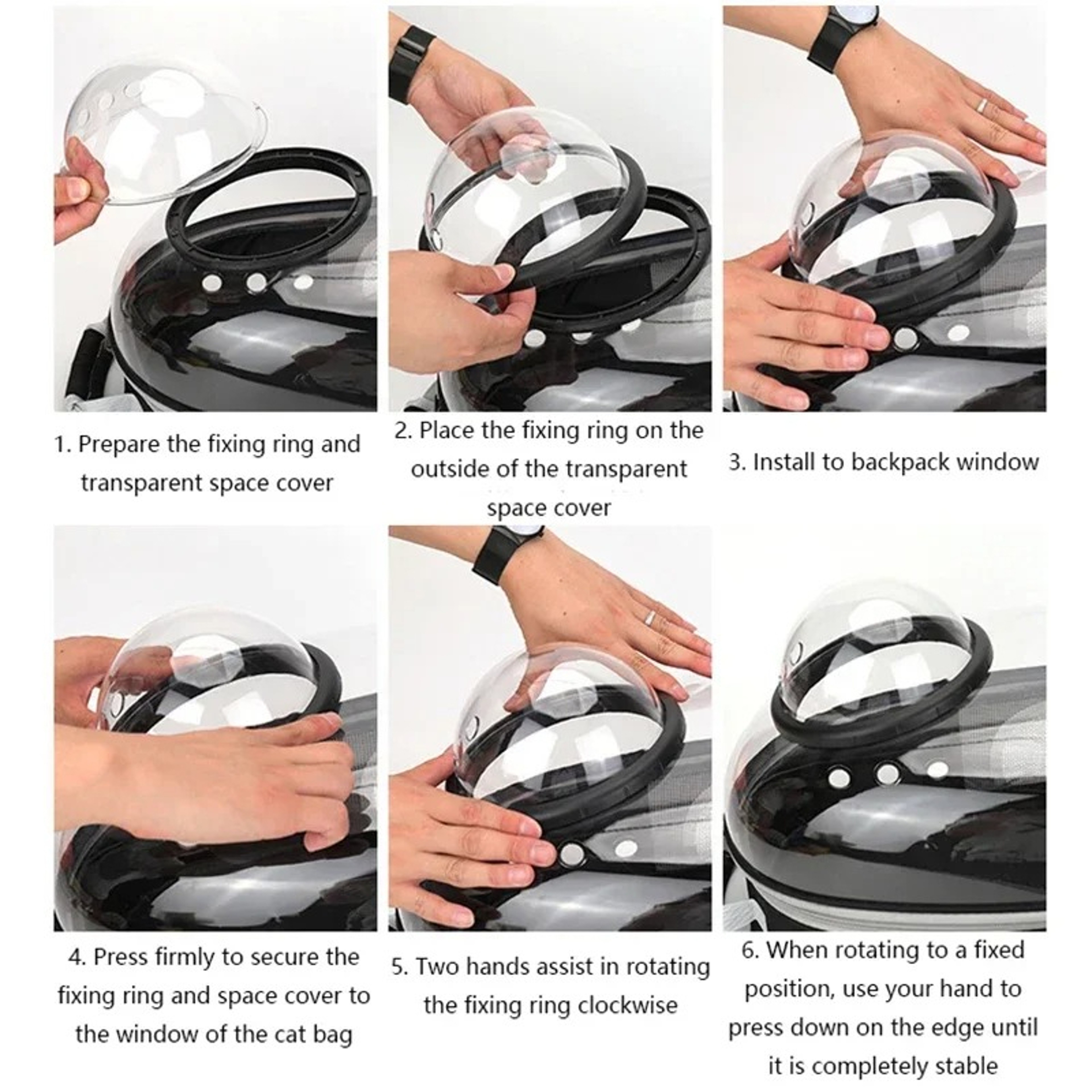 Transparent Pet Carrier Backpack Space Capsule Breathable Cat & Dog Travel Carrier – view 4