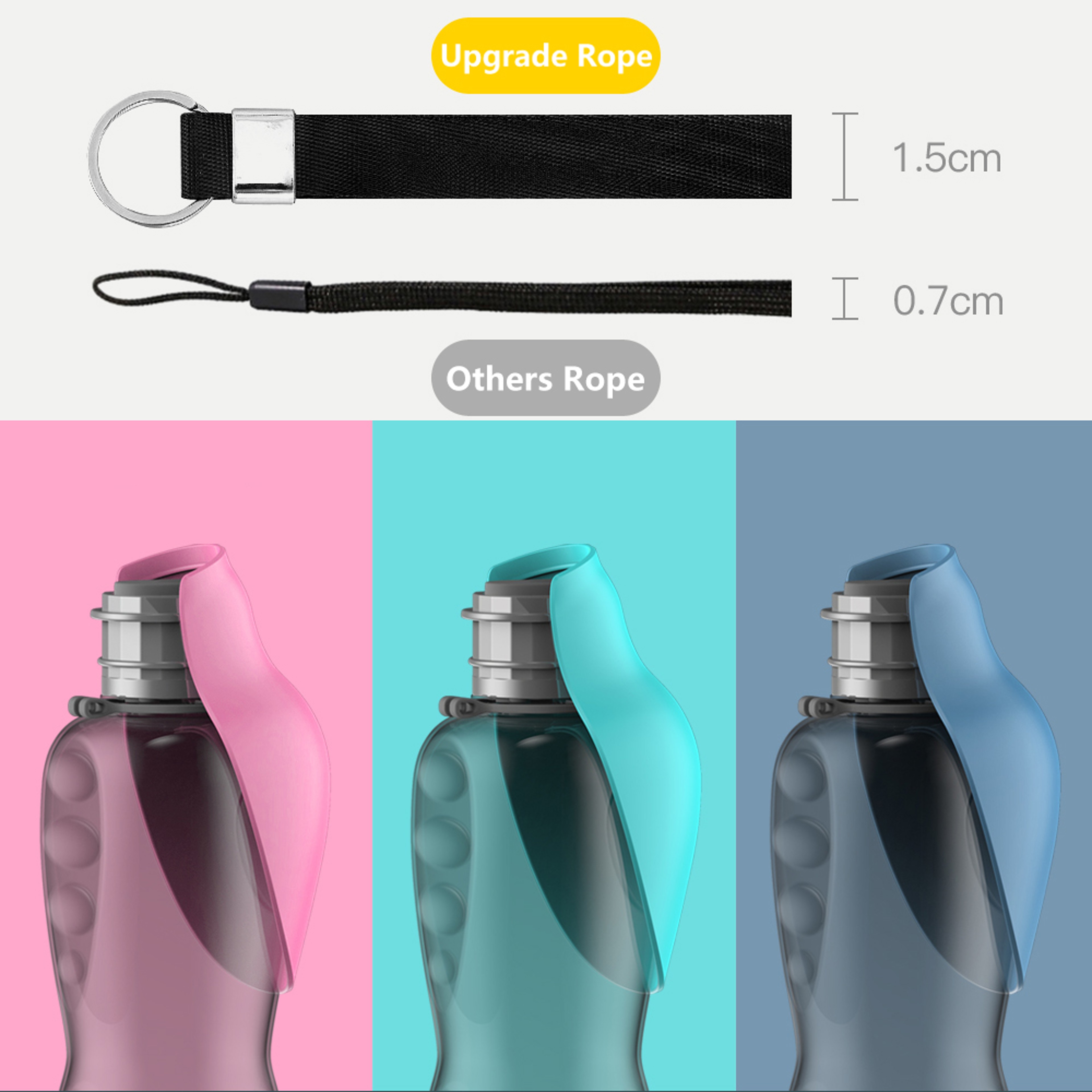 Portable Dog Water Bottle with Foldable Bowl Large Capacity Pet Water Dispenser for Travel – view 5
