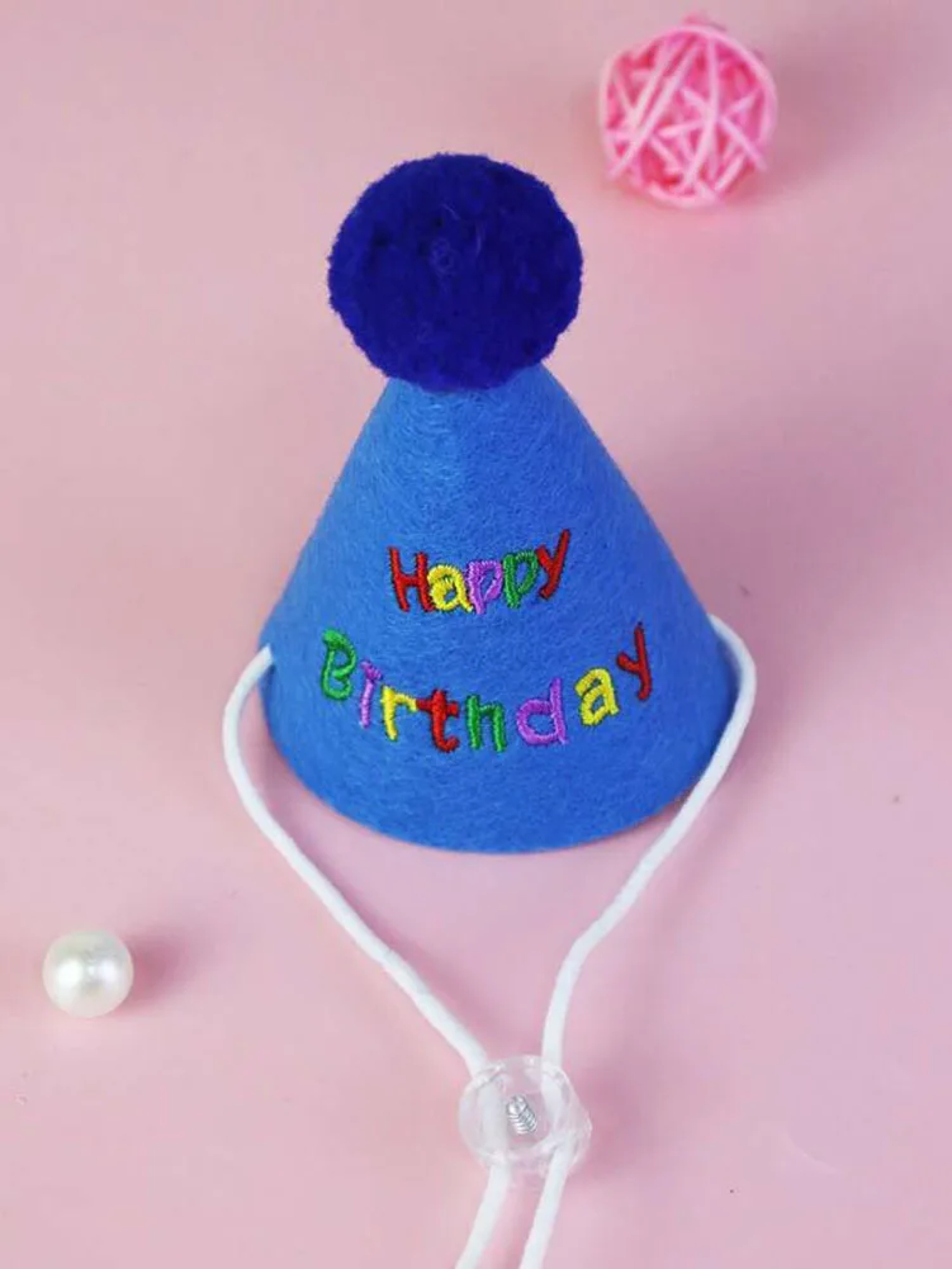 Pet Birthday Outfit Set with Birthday Bandana & Party Hat for Dogs and Cats – view 5