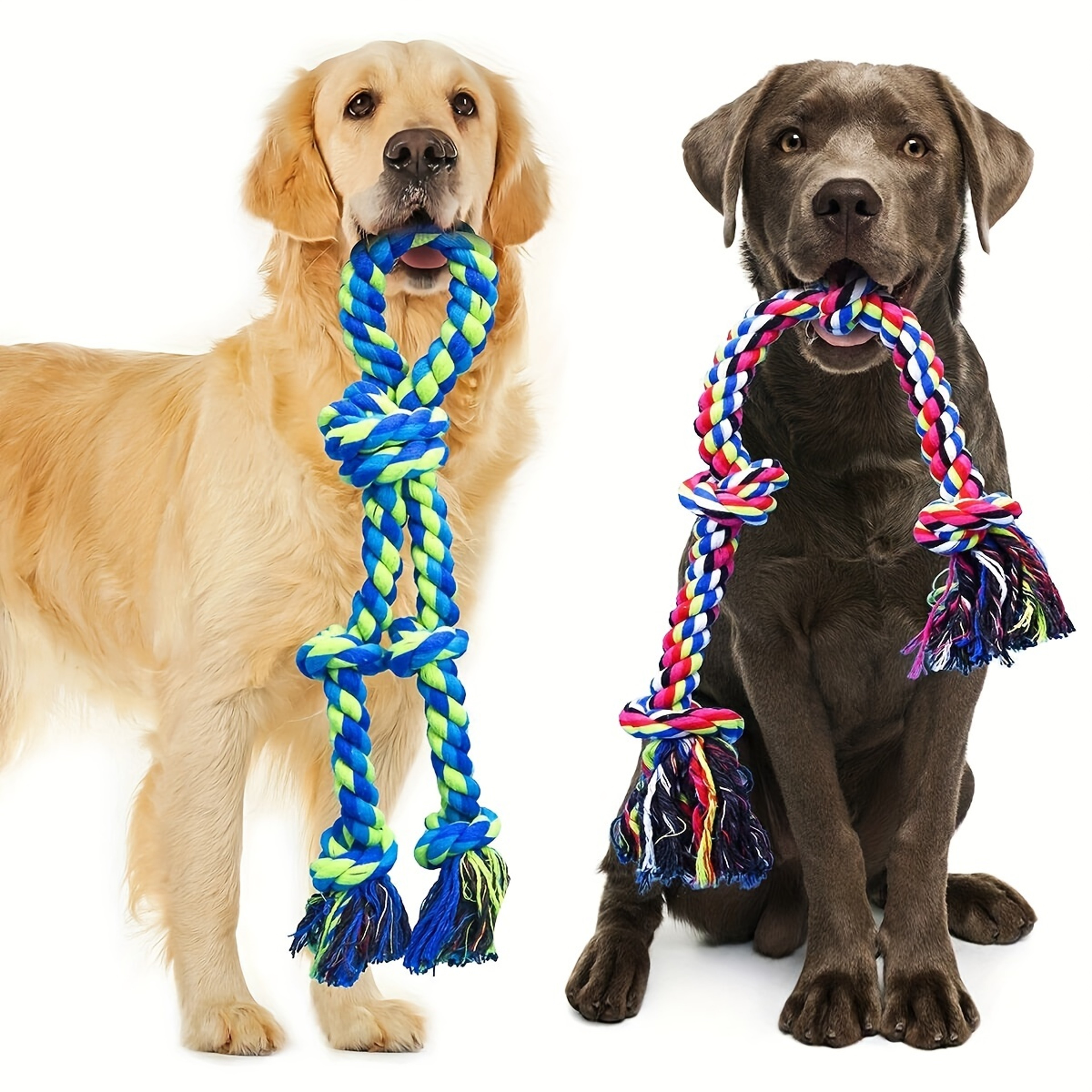 Heavy Duty Dog Rope Toy for Aggressive Chewers Interactive Tug of War Dog Toy for Medium & Large Dogs – view 1