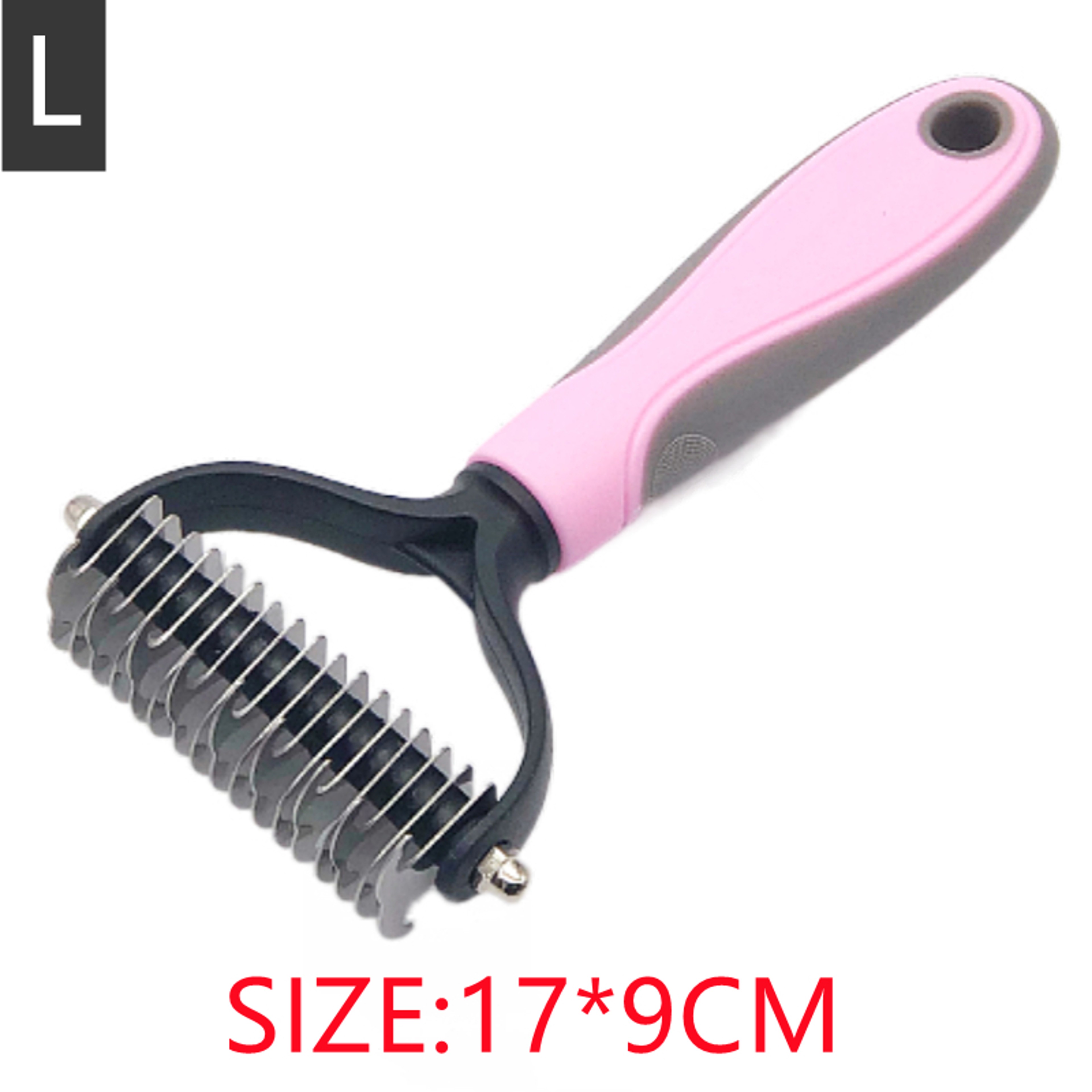 Gentle Undercoat Rake Dual Sided Pet Grooming Brush & Cat Hair Removal Comb – view 11